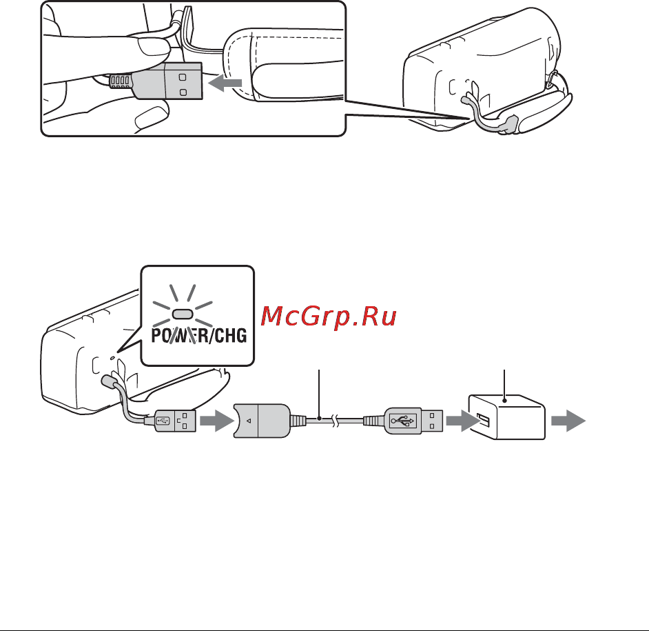 Sony HDRCX240 [8/56] Зарядка батареи с использованием компьютера