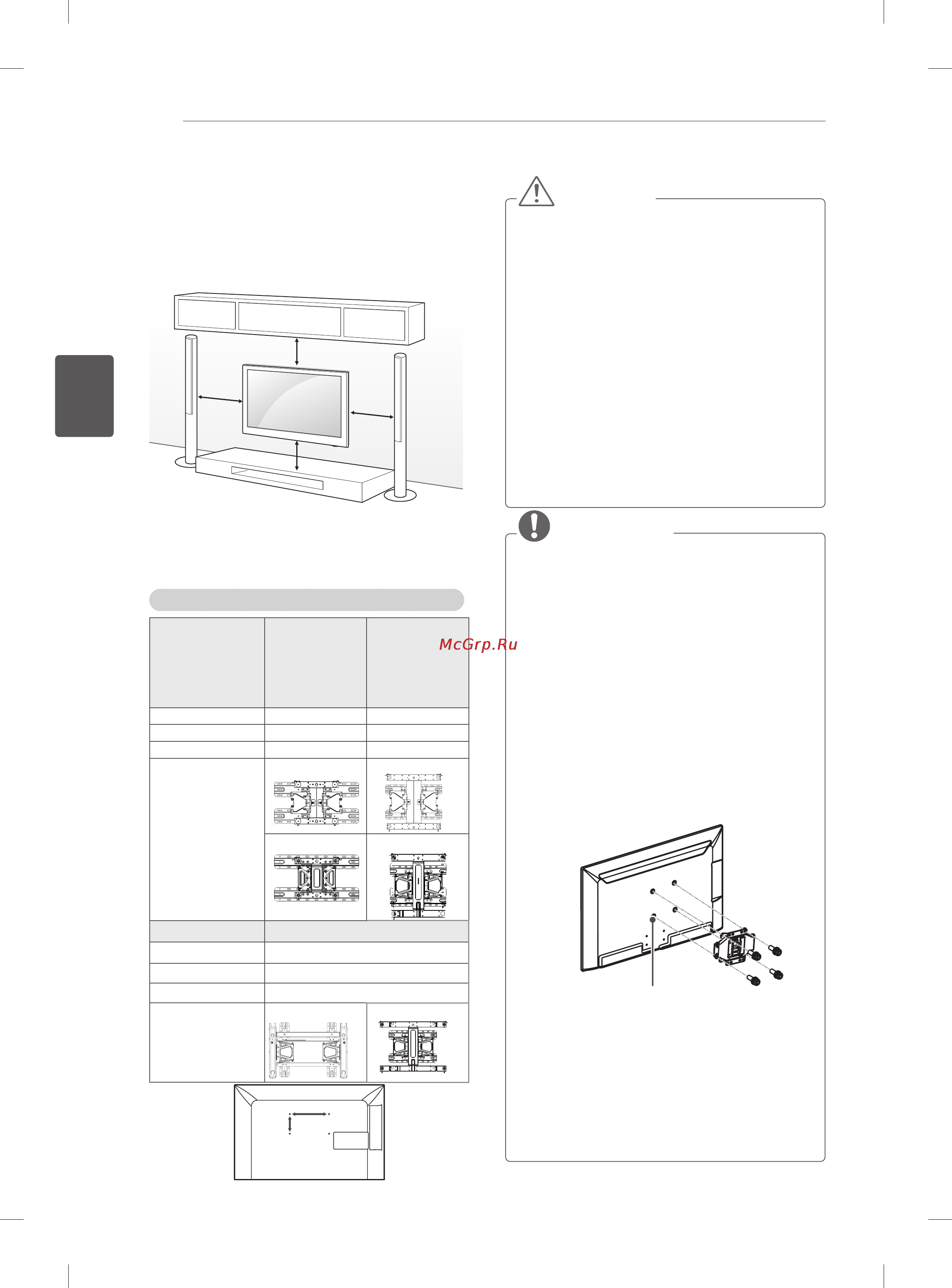 LG 55LM761S [86/150] Қабырғағаорнату