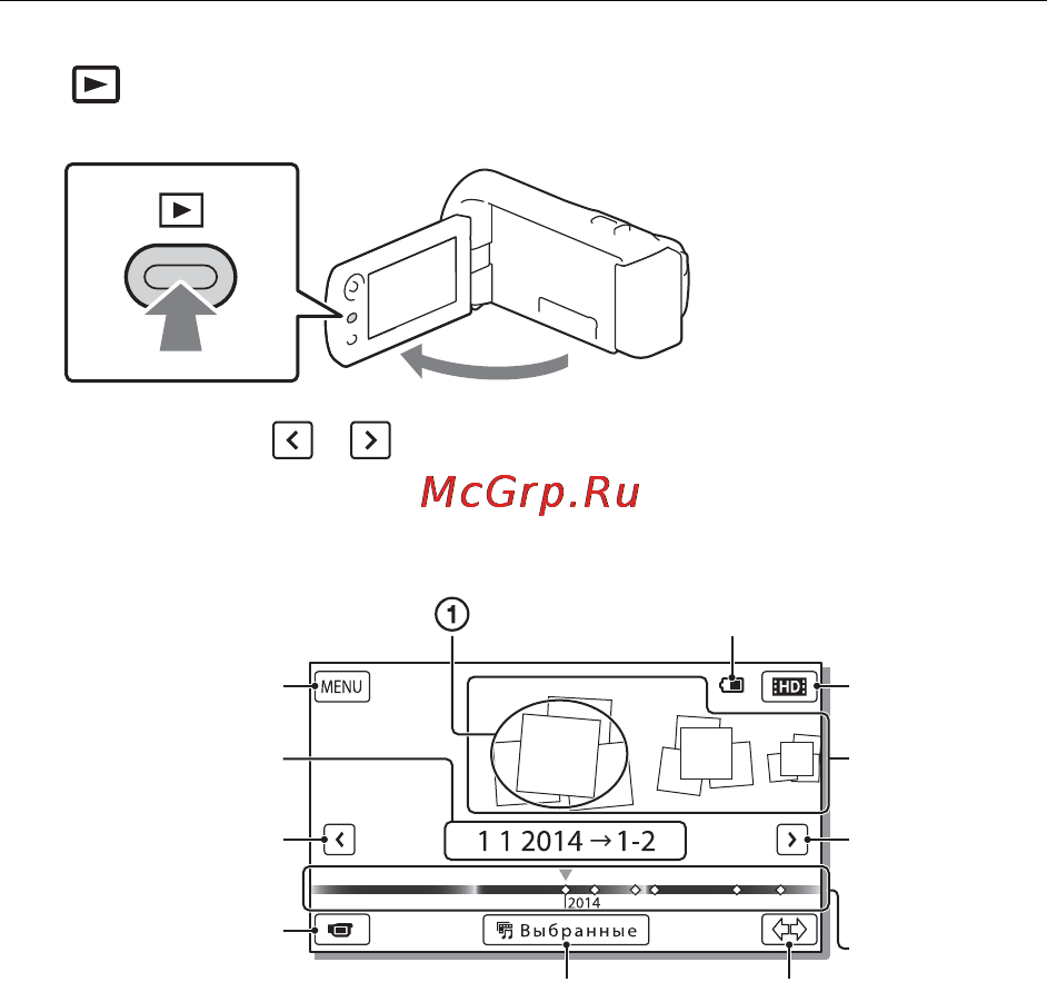 Sony HDRPJ330 [14/32] Воспроизведение