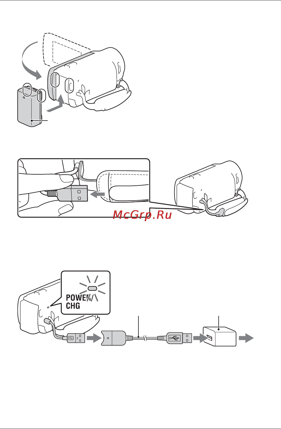 Sony HDRPJ330 [8/32] Зарядка аккумуляторной батареи