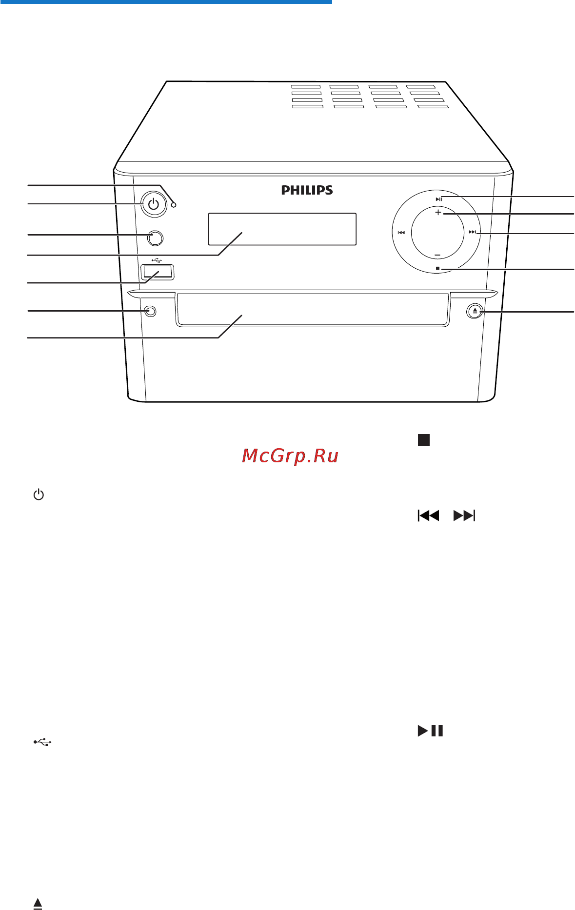Philips BTM2180/12 [7/22] Описание основного устройства