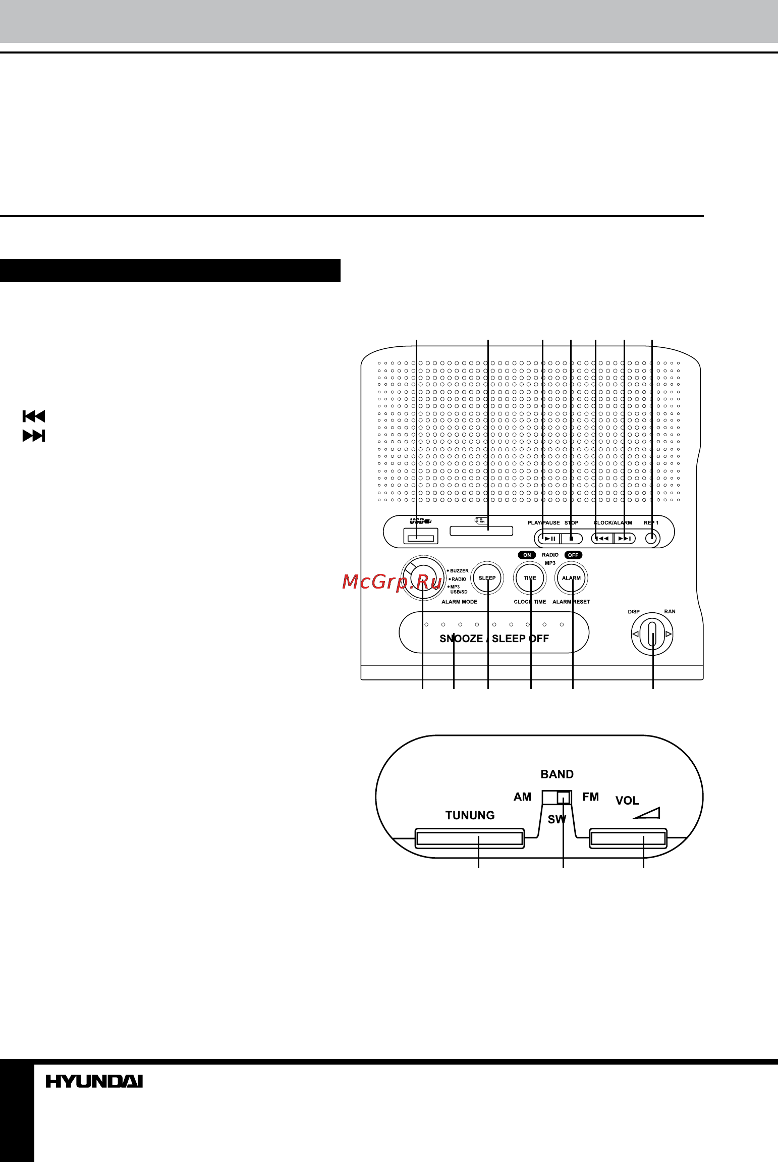 Hyundai H-1546 [2/11] Top panel top panel