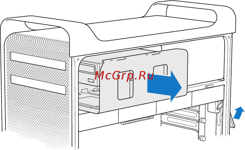 Apple Mac Pro MD878RU/A [68/129] Выдвиньтенесущийэлементдисководаоптическихдисковнаполовинуизслота
