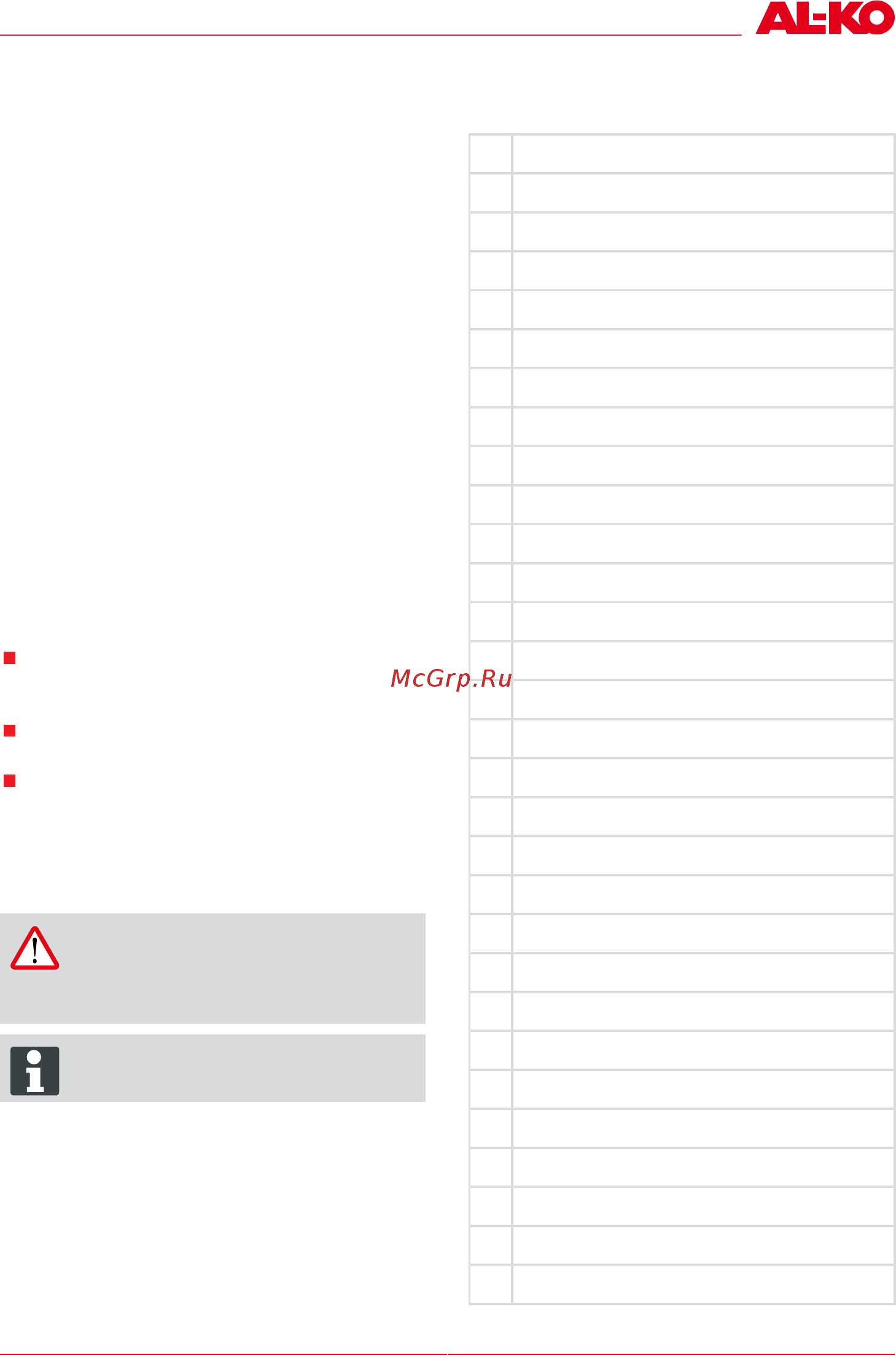 Al-Ko HW 6000 FMS Premium [15/224] Explanation of symbols
