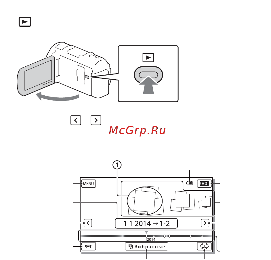 Sony HDRPJ810 [14/36] Воспроизведение