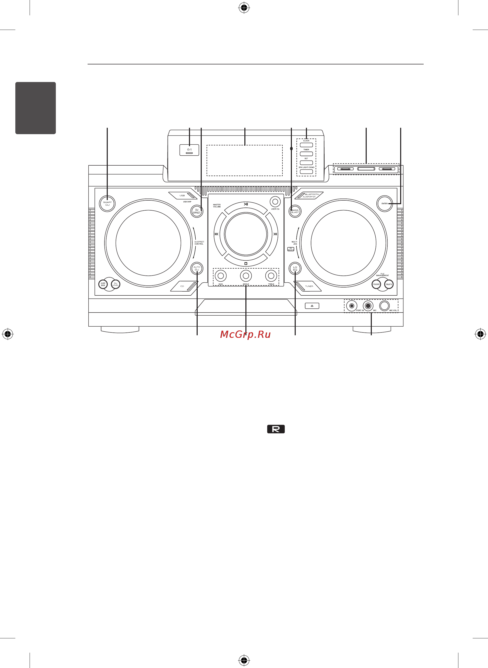 LG CM9730 [10/34] Передняя панель
