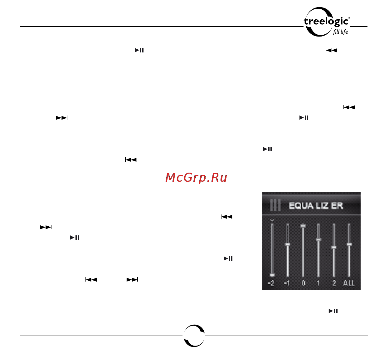 Treelogic TL-37X [44/90] Выбор предустановленных настроек эквалайзера