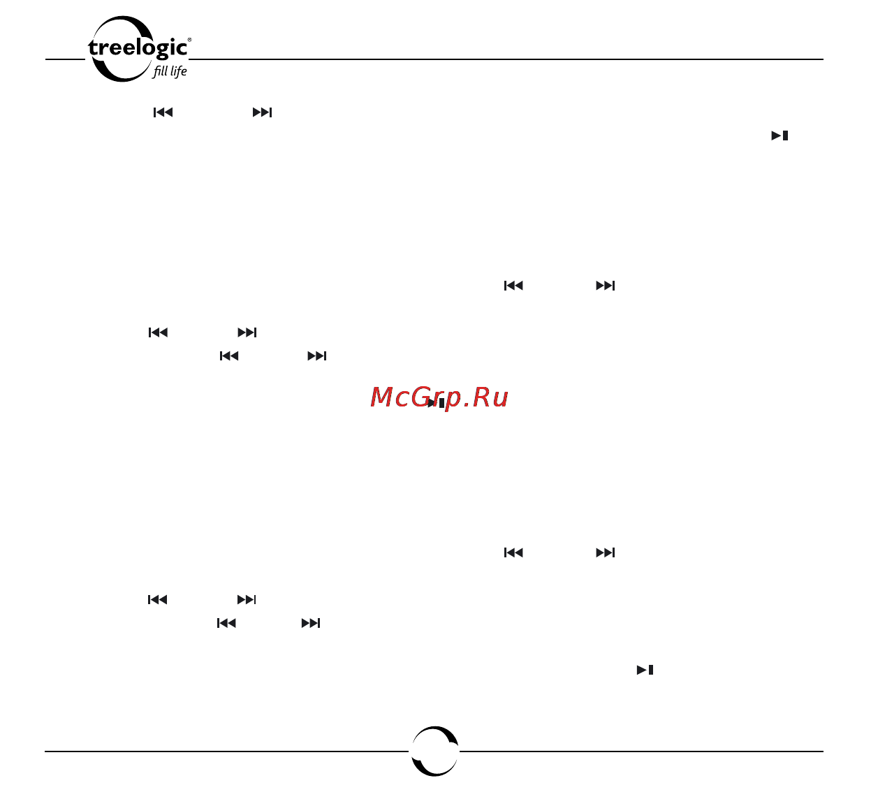 Treelogic TL-36X [55/82] Выбор fm диапазона