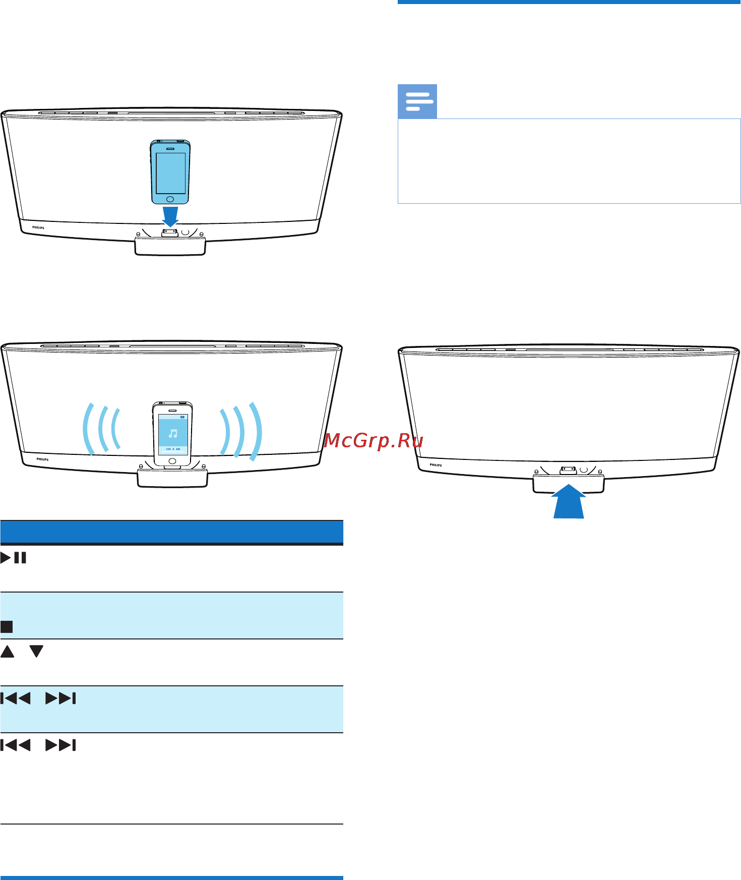 Philips DCM3260/12 [17/30] Зарядка устройств ipod iphone ipad