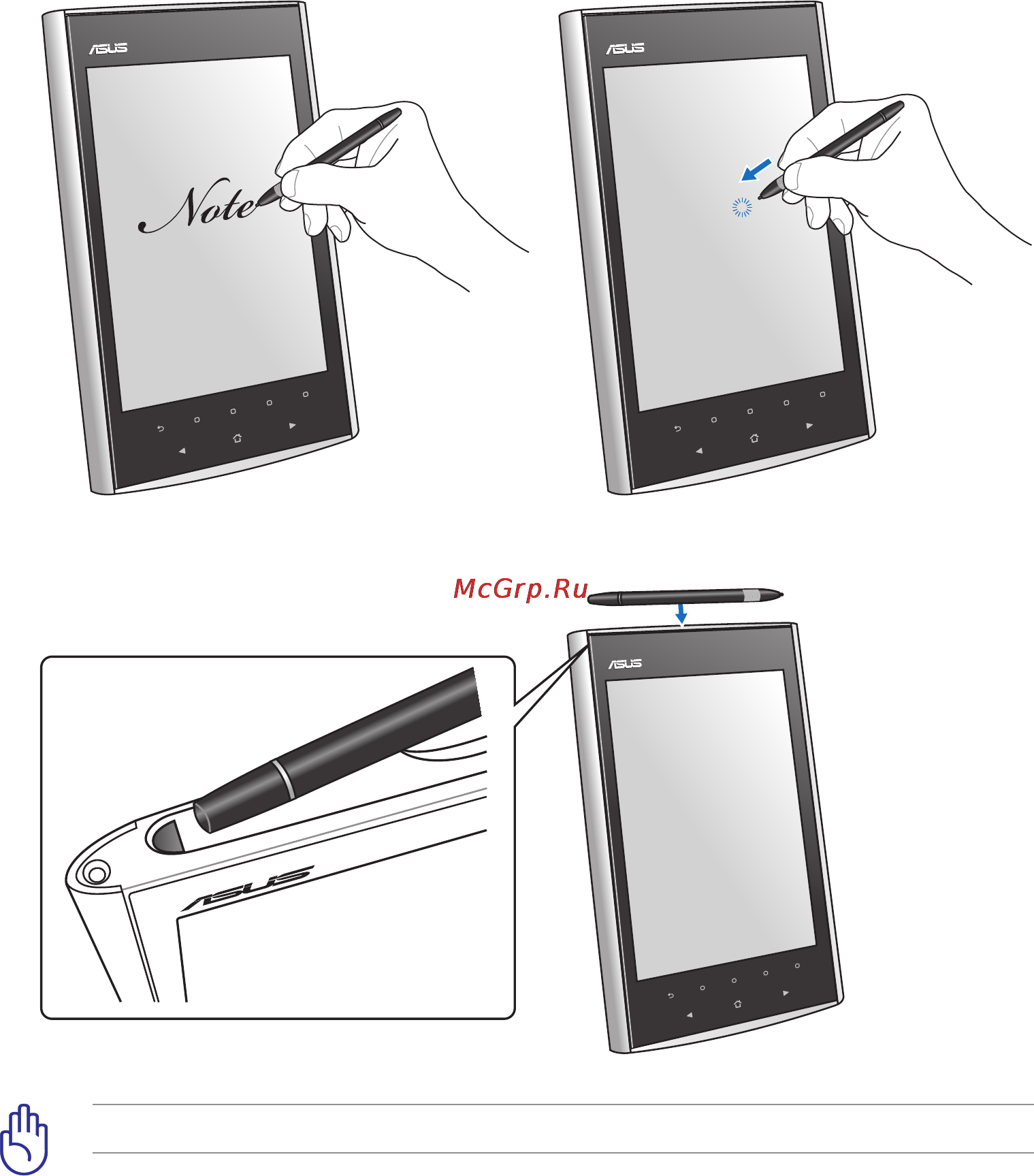 Asus EEE NOTE EA800 [10/38] Использование стилуса