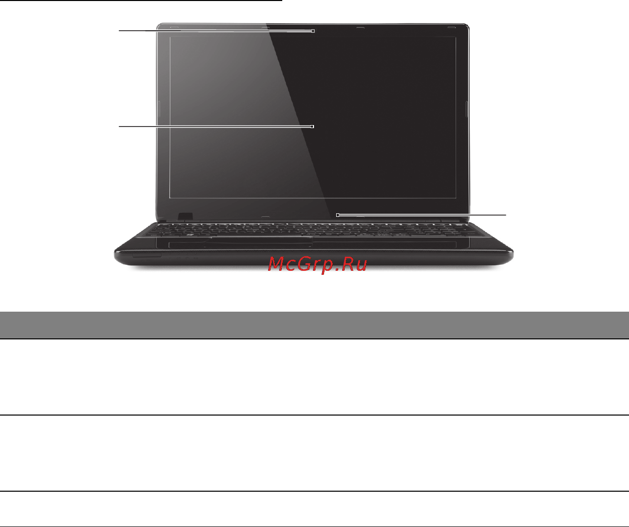 Packard Bell EASYNOTE TE69HW-29572G32Mnsk [17/133] Вид сверху дисплей
