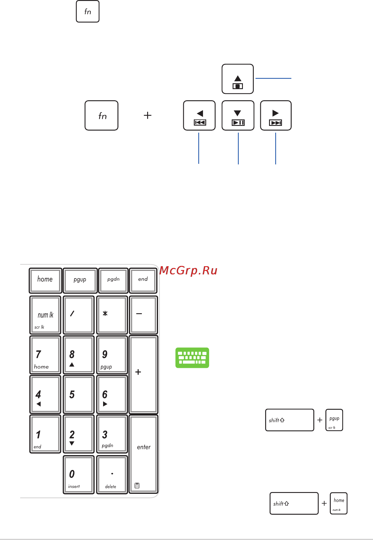 Asus G750JH-CV153H [36/122] Multimedia control keys