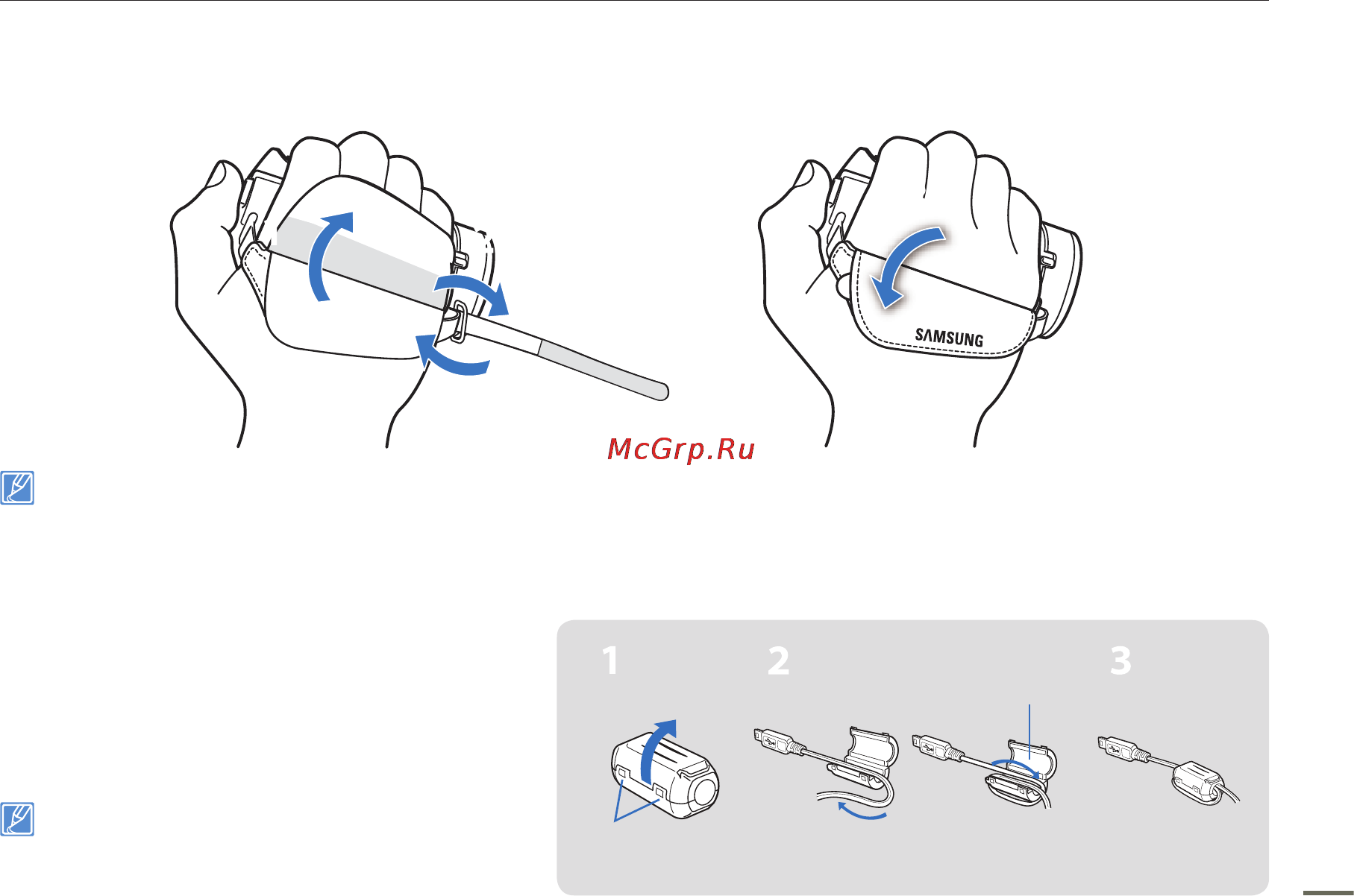 Samsung HMX-H405BP [21/121] Attaching the grip belt