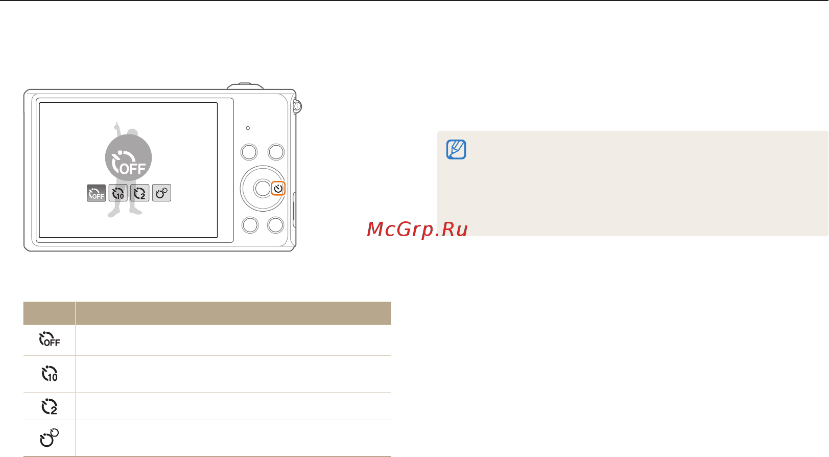 Samsung ST78 [52/131] Автоспуск