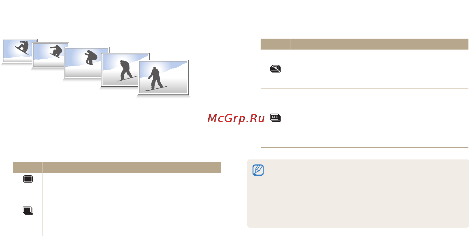 Samsung PL170 [64/126] Использование режимов серийной съемки