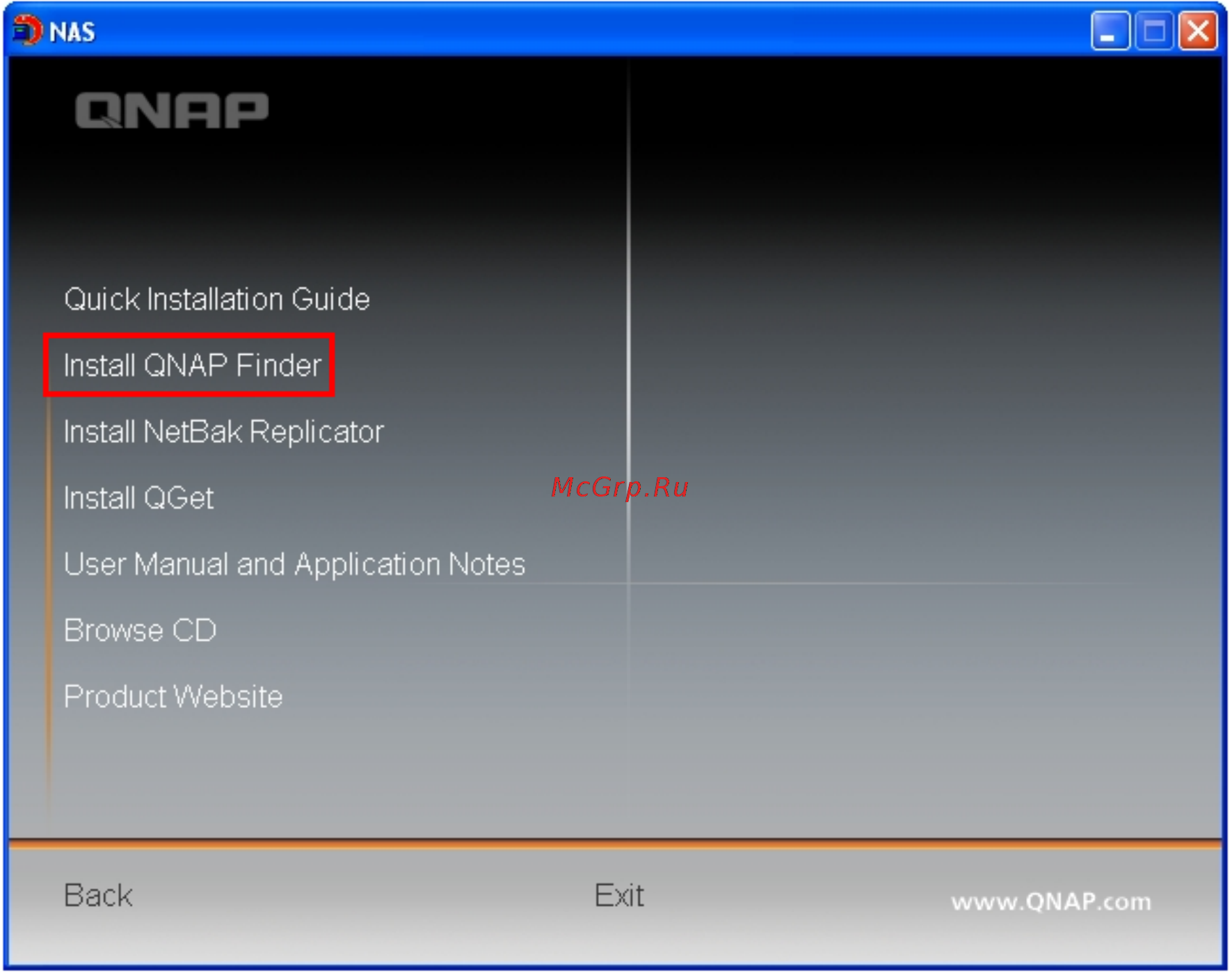 Qnap TS-651 [10/742] Инсталляция программного обеспечения используя cd rom