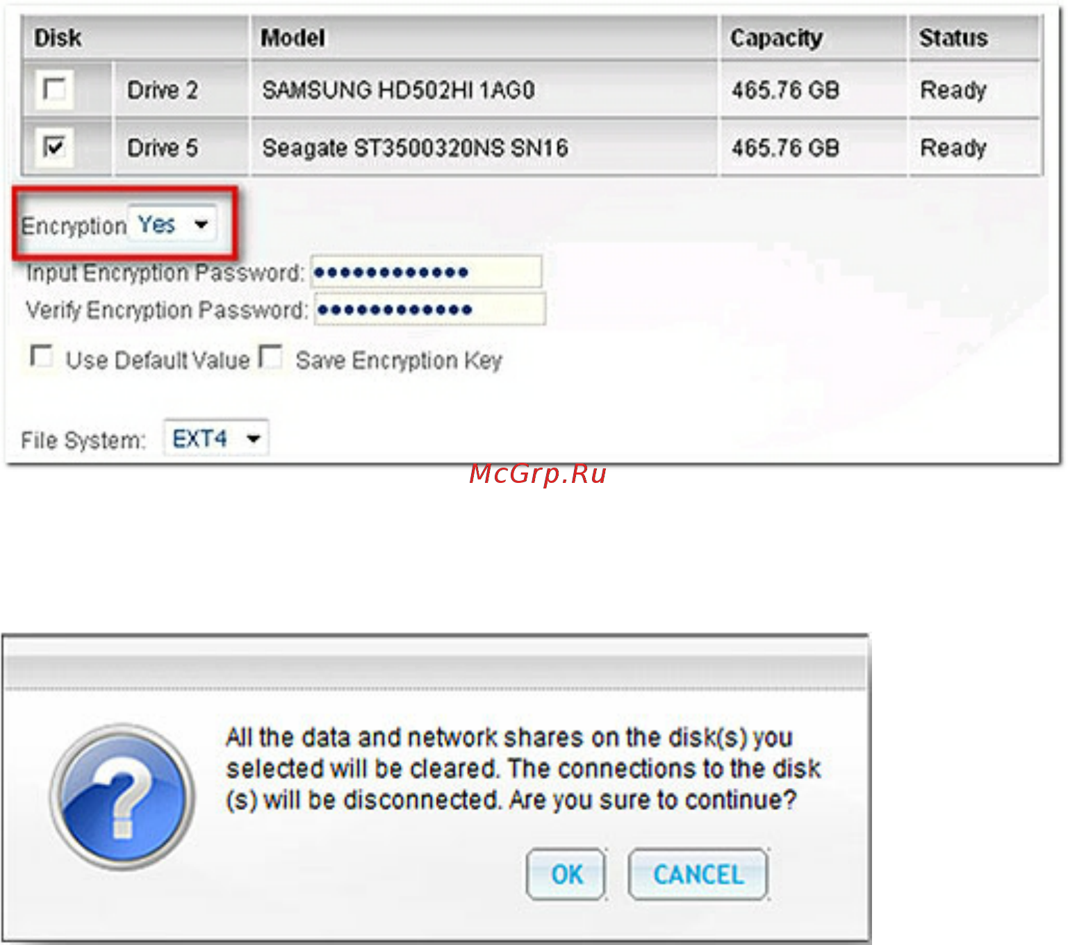 Qnap ts-451 [127/742] All the data and network shares on the dtsk s you selected will be cleared the connections to the disk s will be disconnected are you sure to continue