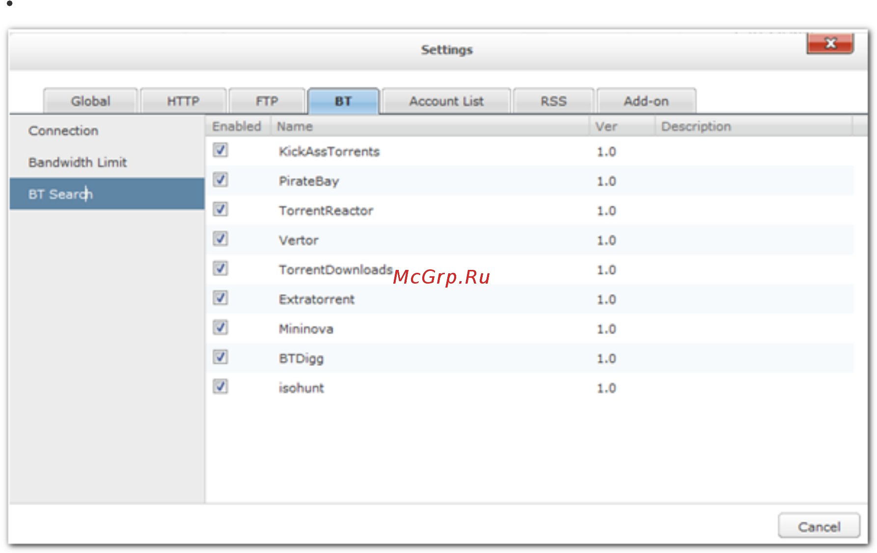 Qnap TS-220 [463/742] Поиск вт выберите вт движки для включения поиска вт на download station