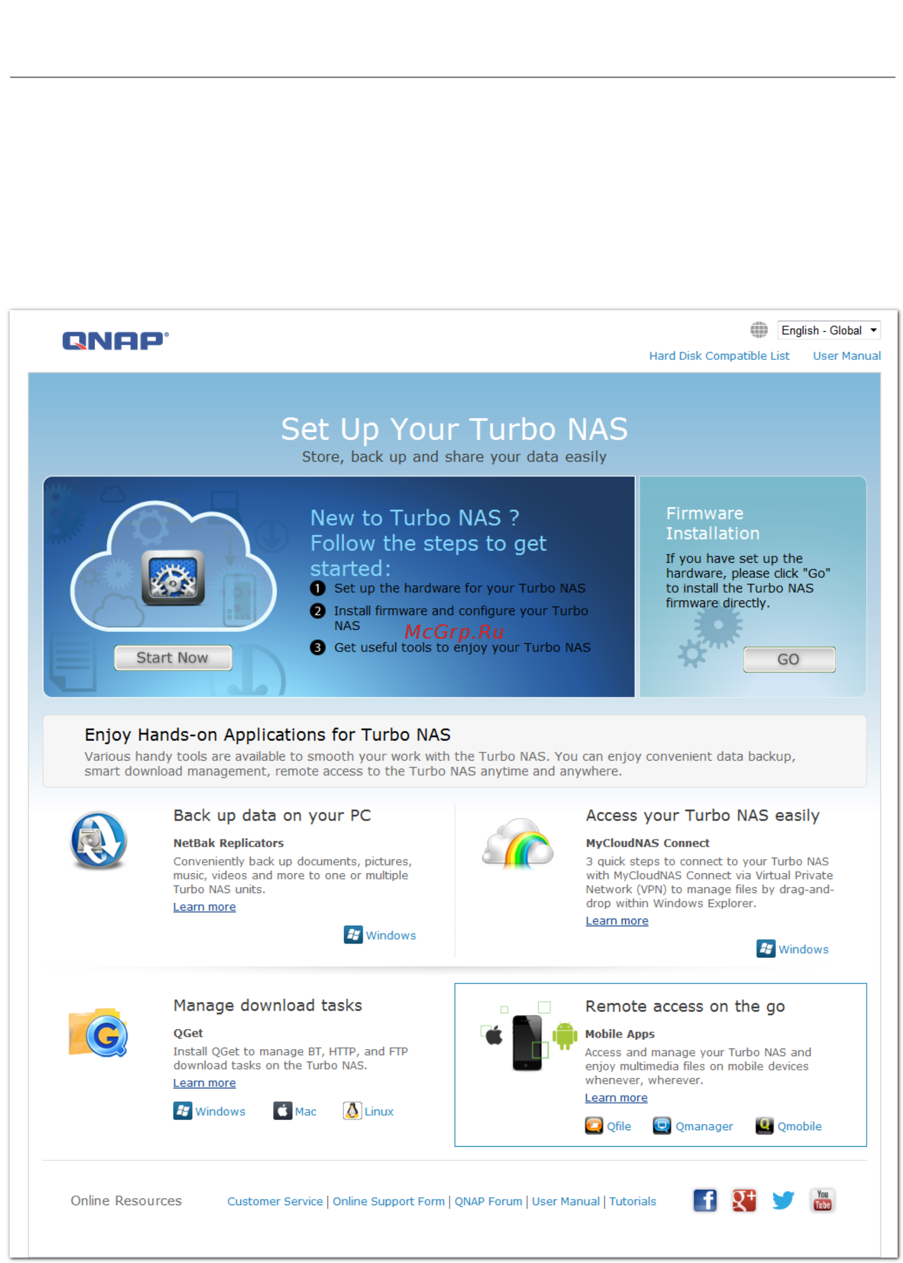 Qnap TS-420 [9/742] Установка сетевого накопителя на основе веб технологий