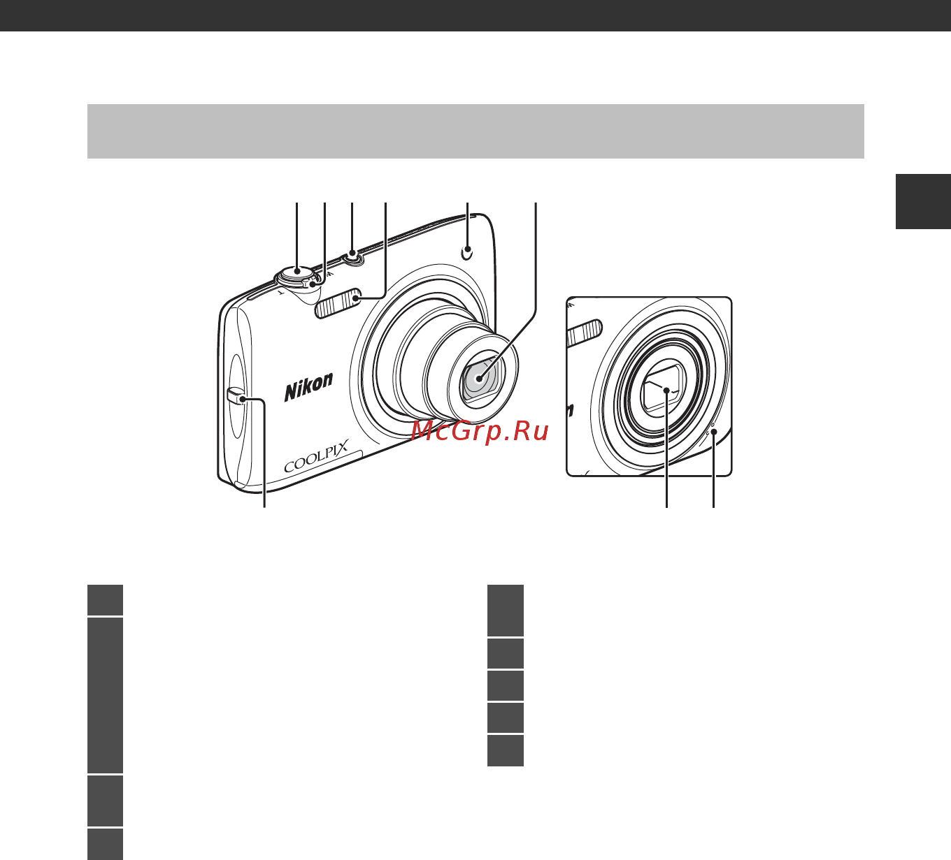 Nikon Coolpix S2800 Red [19/212] Основные элементы фотокамеры