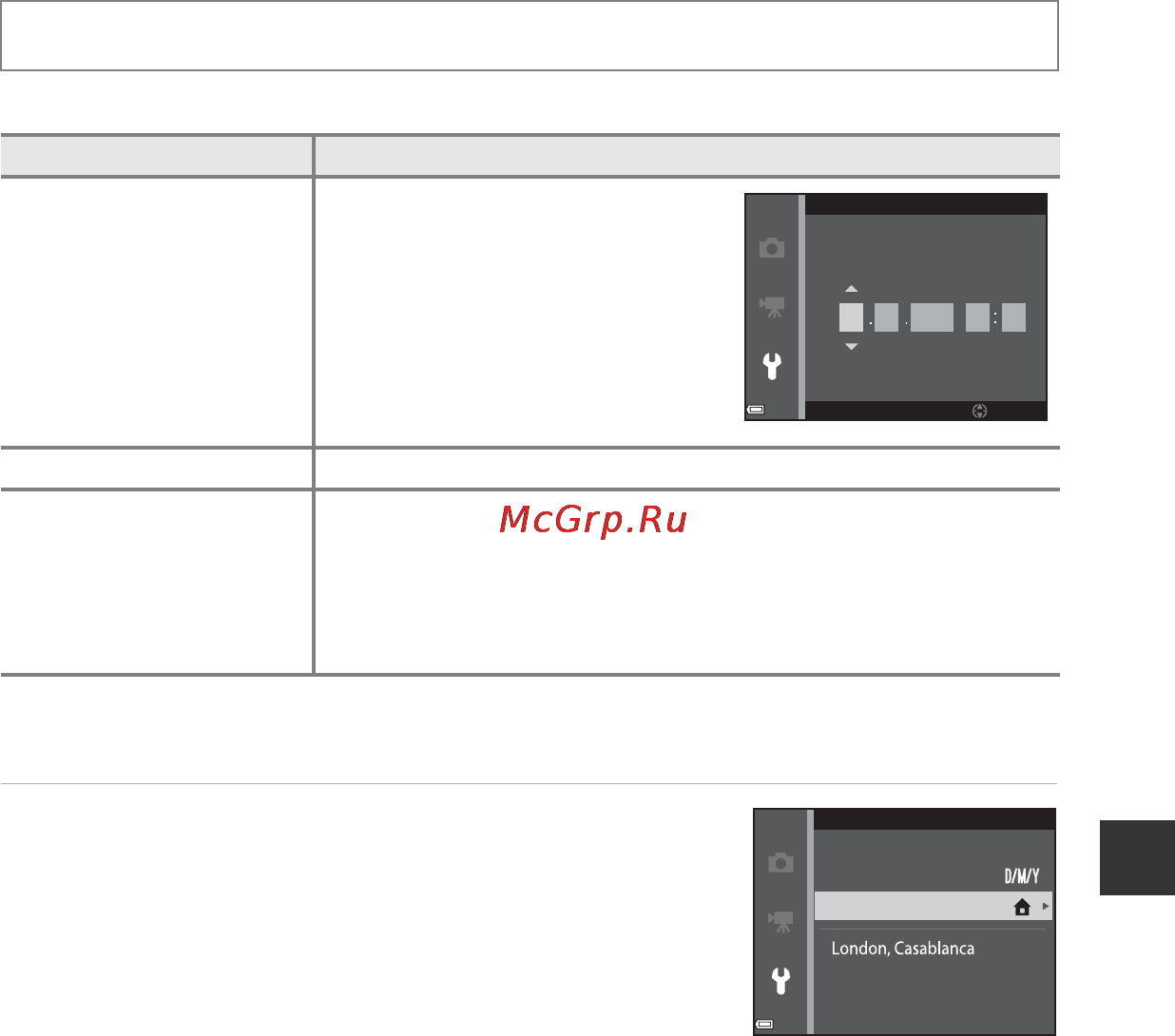 Nikon Coolpix S2800 Black [159/212] Часовой пояс и дата