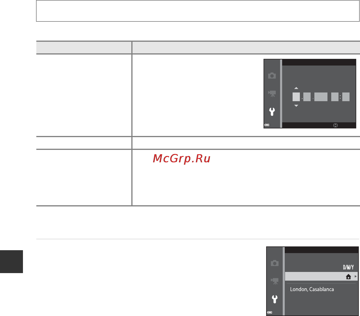 Nikon Coolpix S6700 Black [160/212] Настройка часового пояса