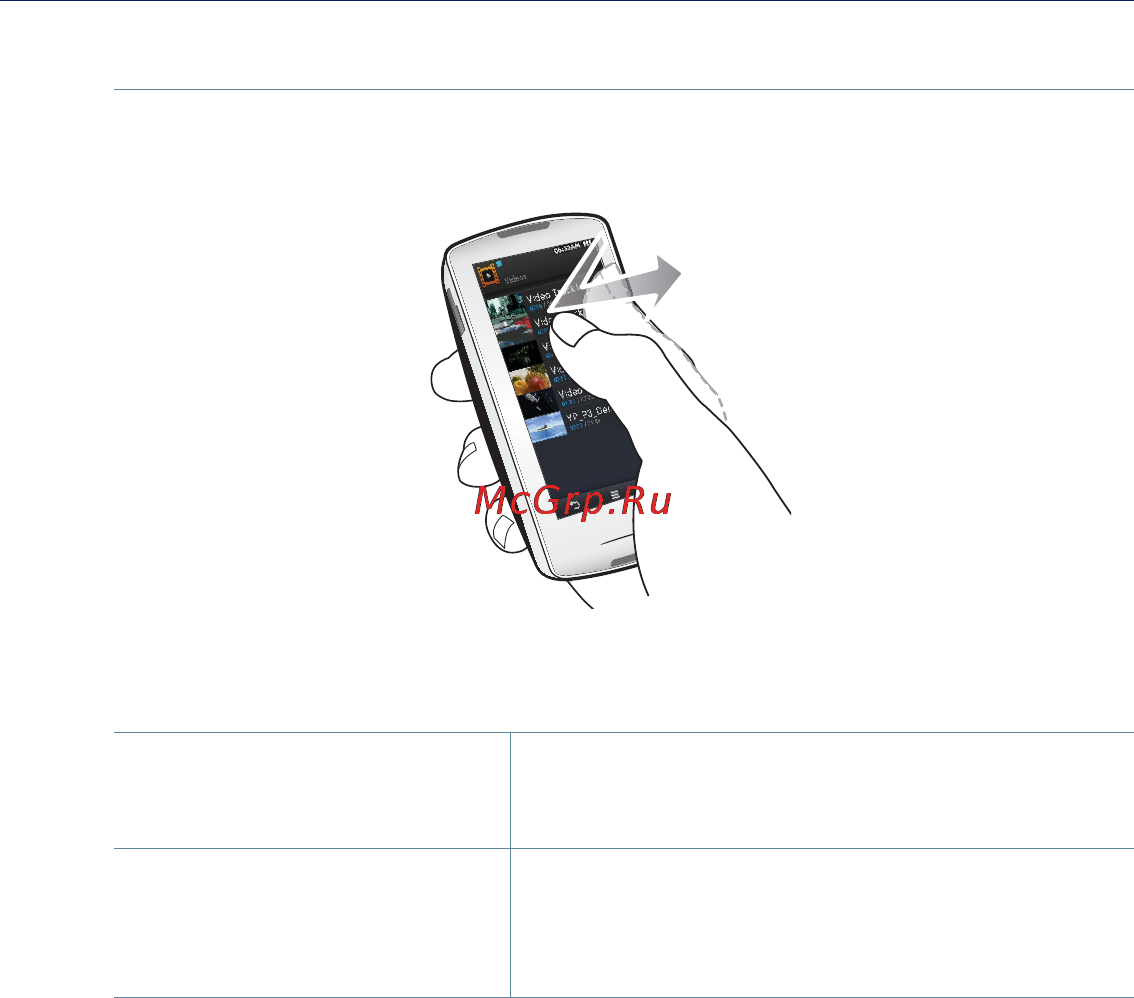 Samsung M1 [21/136] Использование сенсорного экрана продолжение