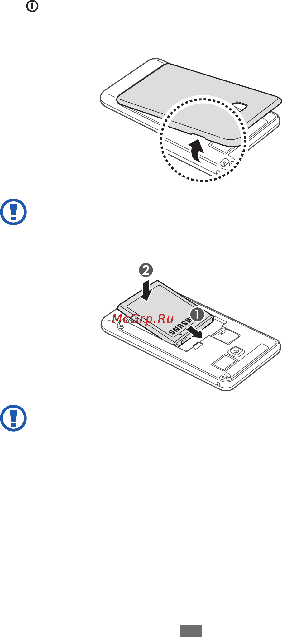 Samsung YP-GI1CW [12/132] Установка аккумулятора