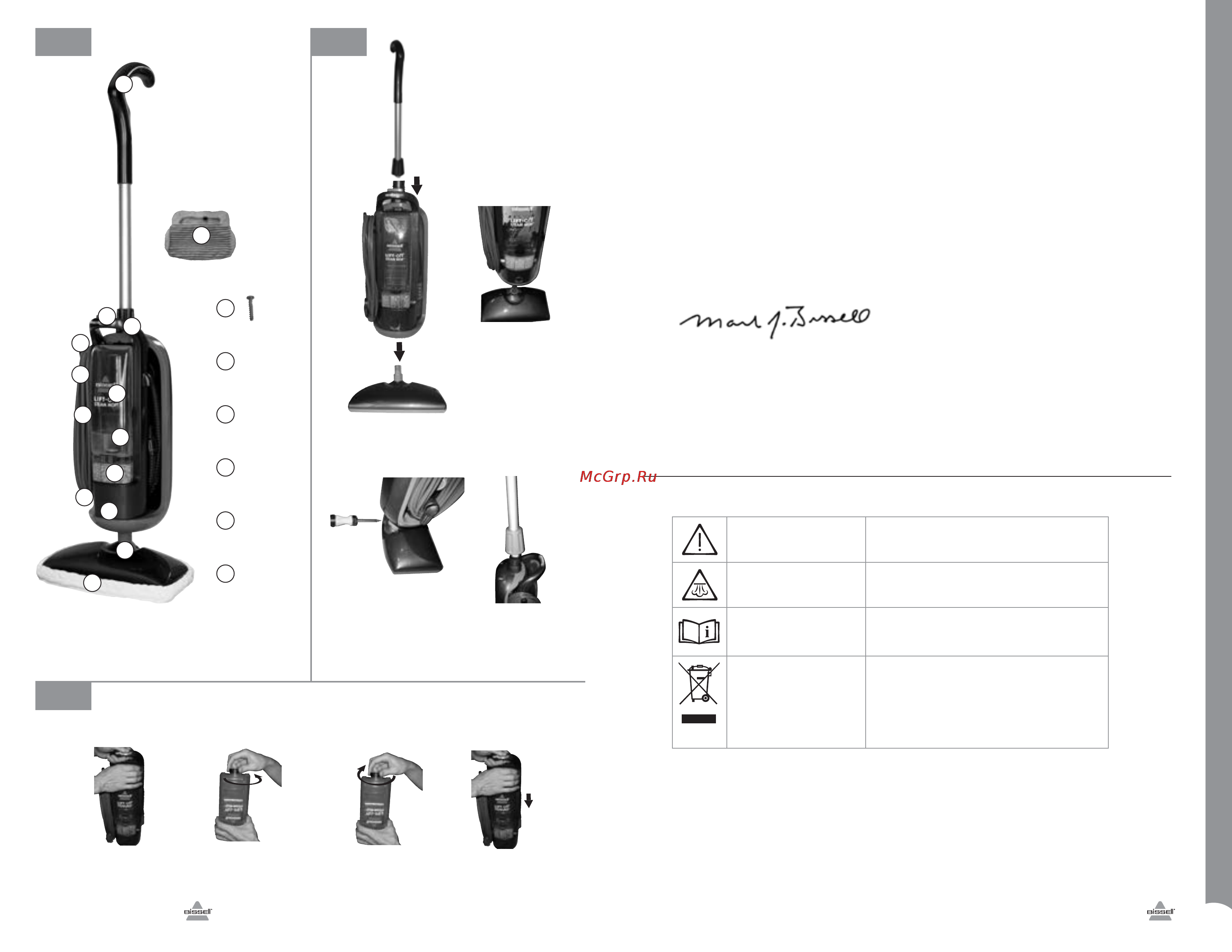 Bissell 23K5-N [2/5] Symbol definitions