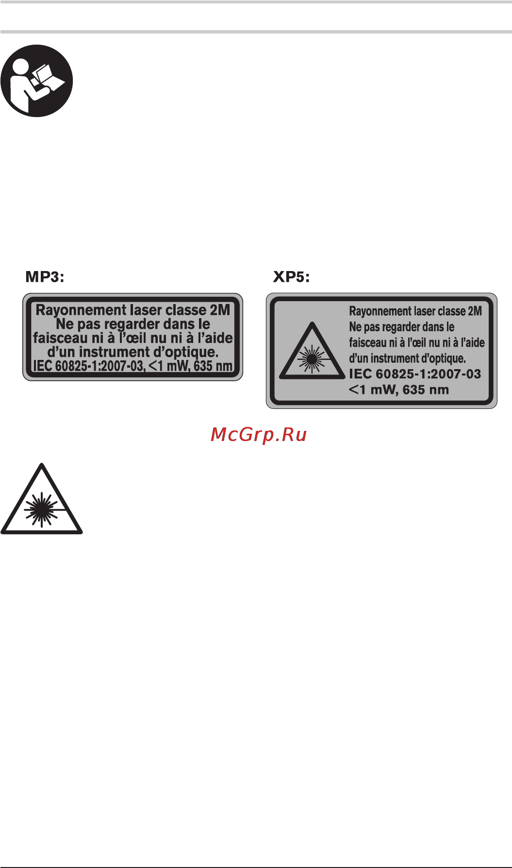 Cst/berger XP5 [31/329] Avertissements de sécurité