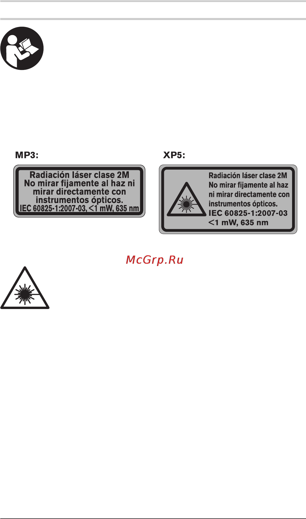 Cst/berger XP5 [43/329] Instrucciones de seguridad