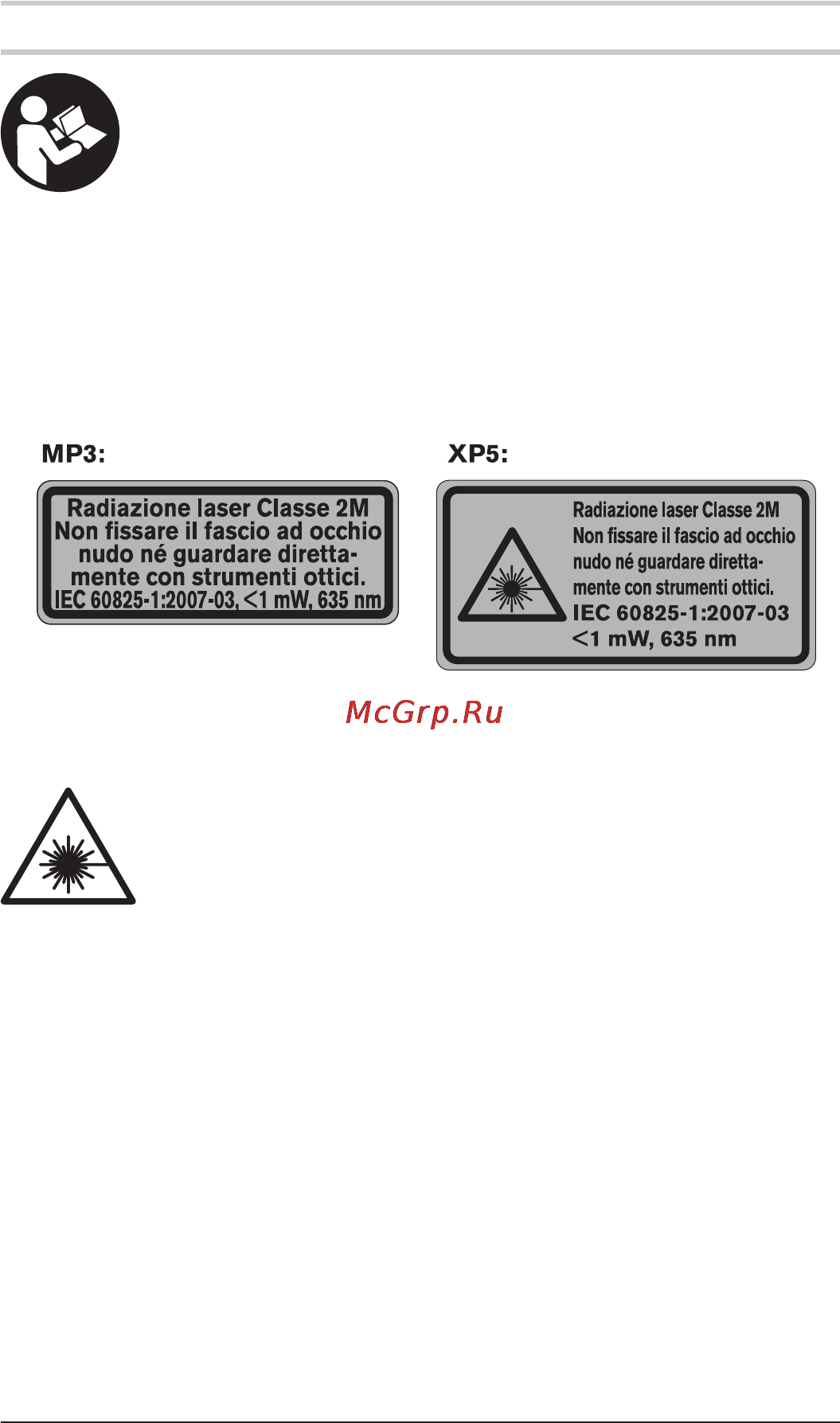Cst/berger XP5 [68/329] Norme di sicurezza