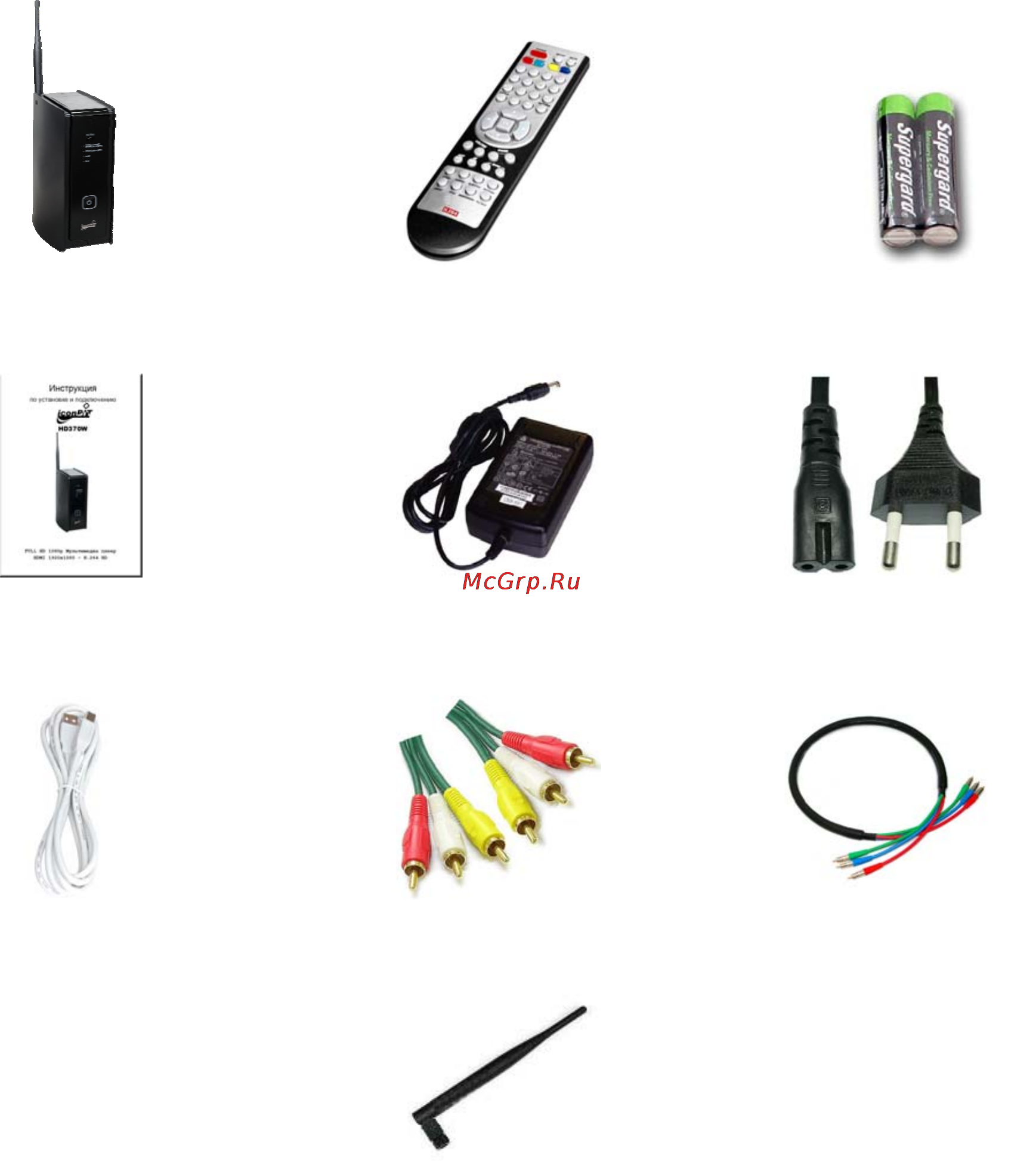Iconbit HD370W [12/79] Комплектация