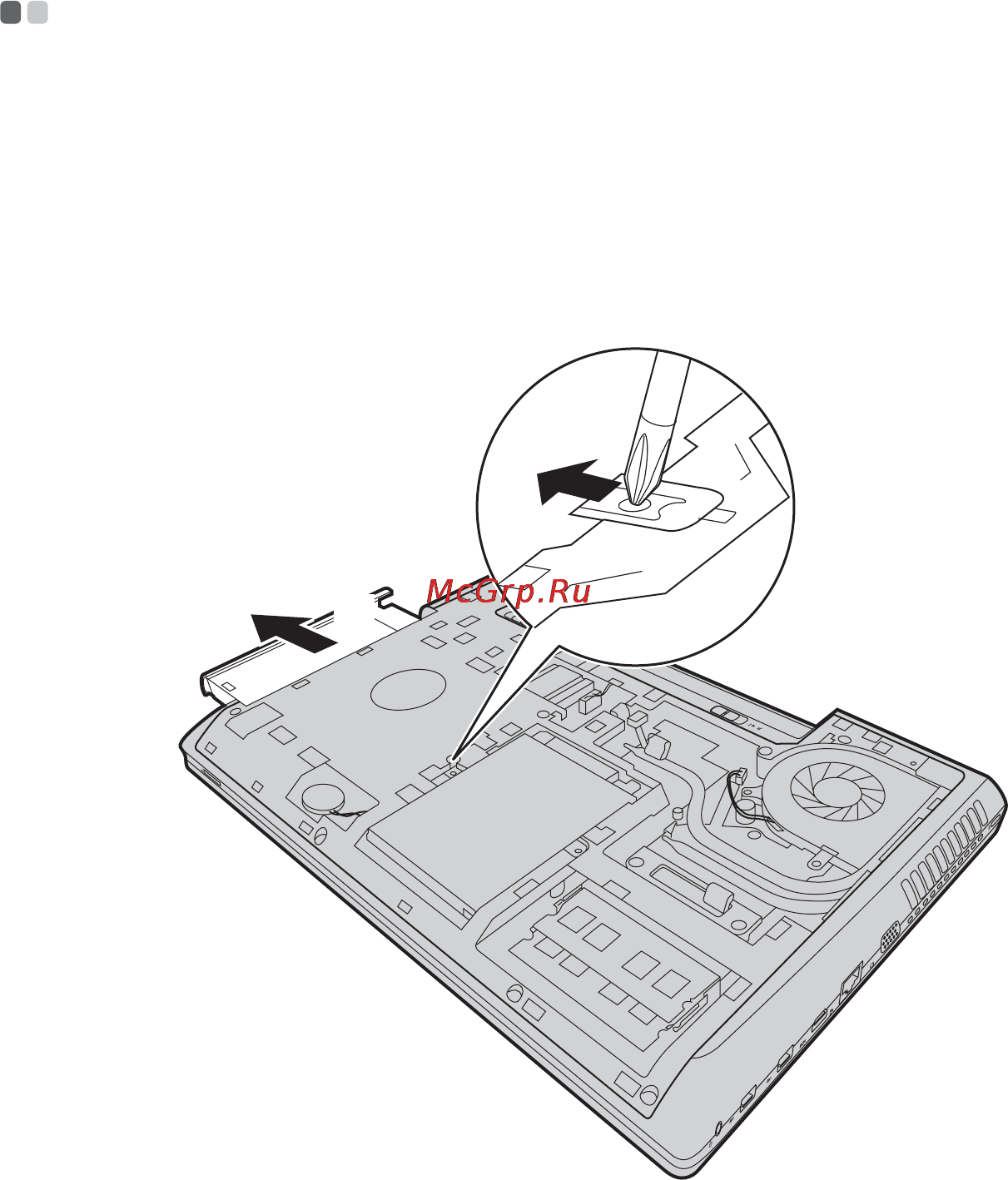 Lenovo Idea Pad G500 (59381587) [42/46] Извлечение оптического привода