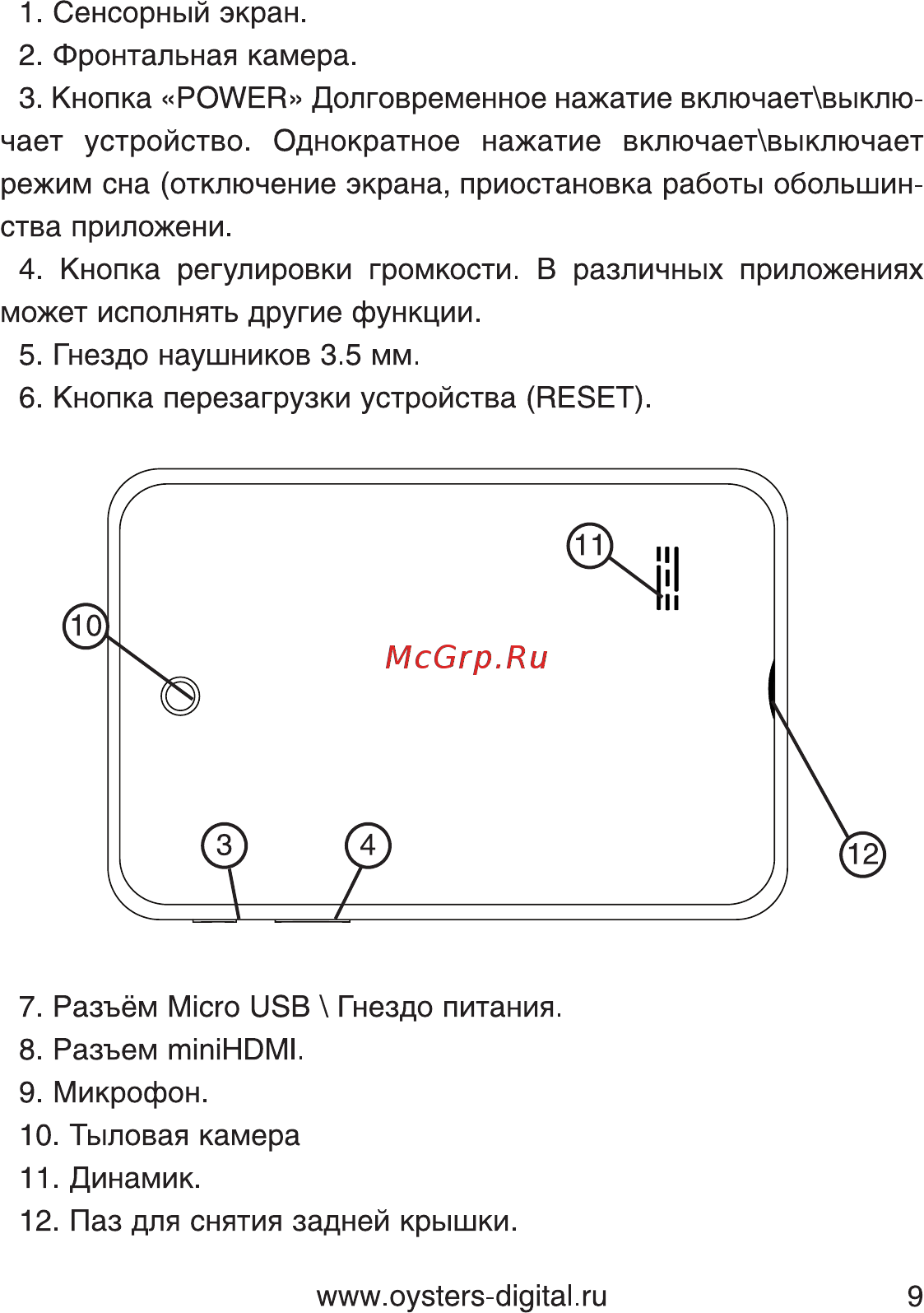 Oysters T34 Mini Инструкция по эксплуатации онлайн [9/83] 94258
