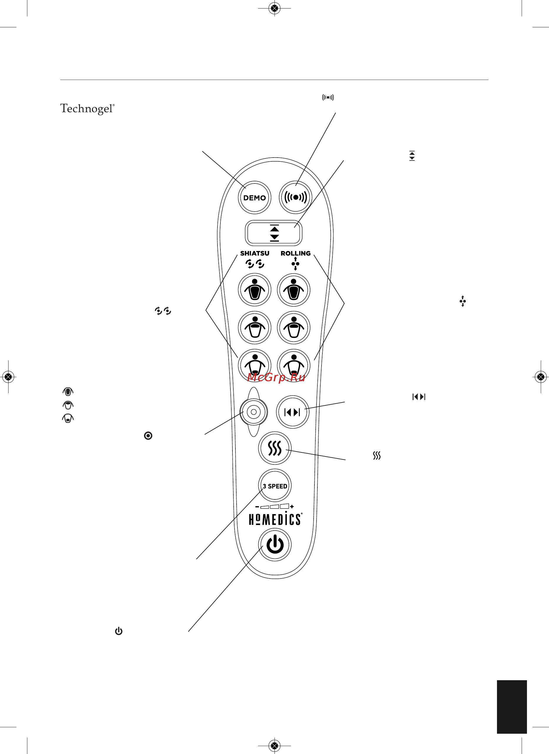 Homedics SGM-425H-EU [4/6] Свойства прибора
