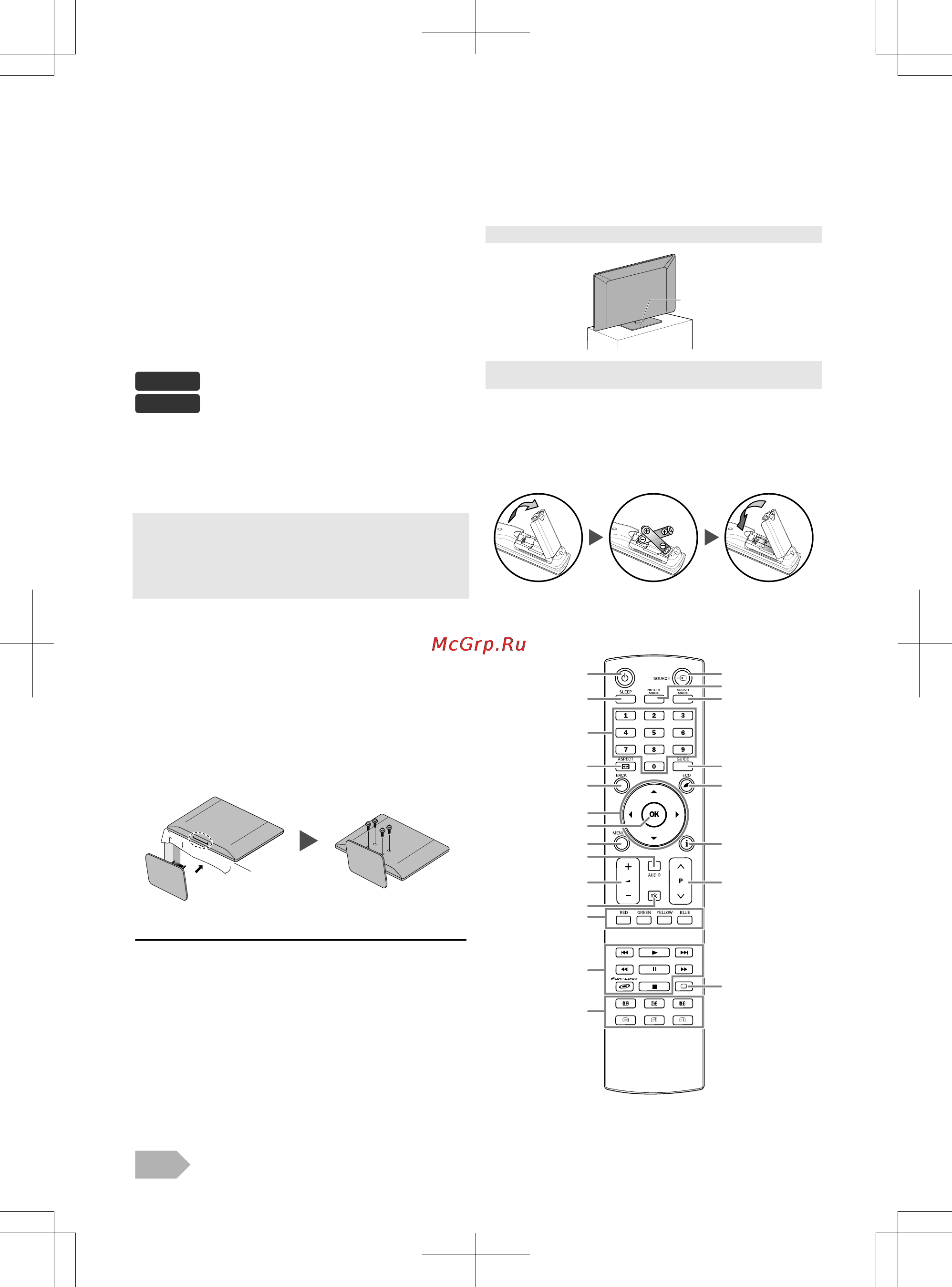 Funai LED32-H9000M [3/22] Комплект поставки