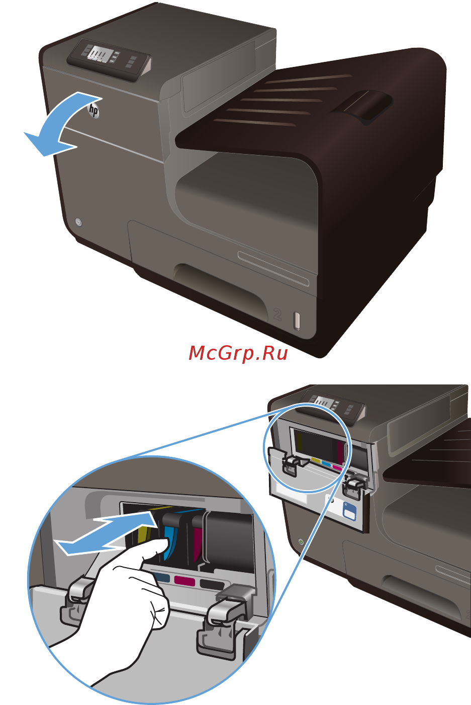 HP Officejet Pro X451dw Printer [90/252] Инструкции по замене