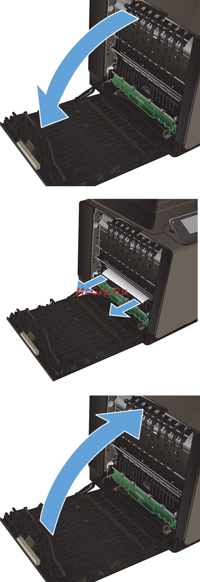 HP Officejet Pro X476dw MFP [217/286] Устранение замятий в левой дверце