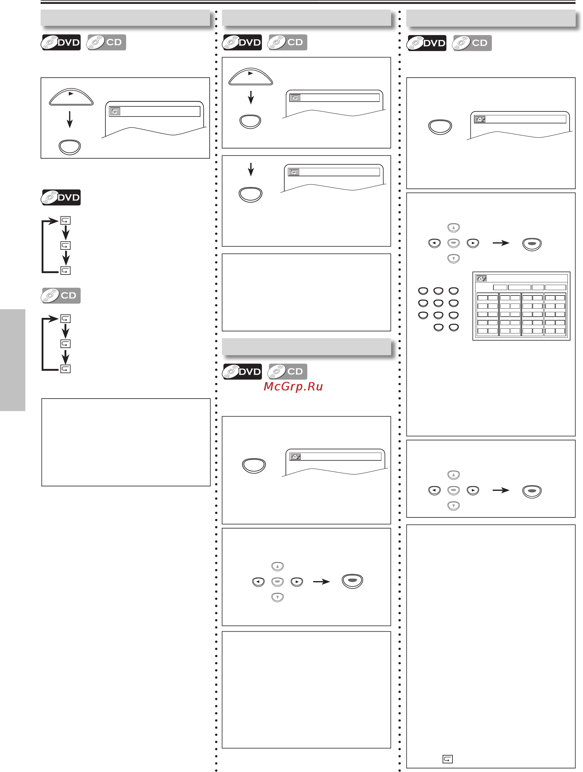 Funai DP100FX4 [12/19] Repeat random programmed playback