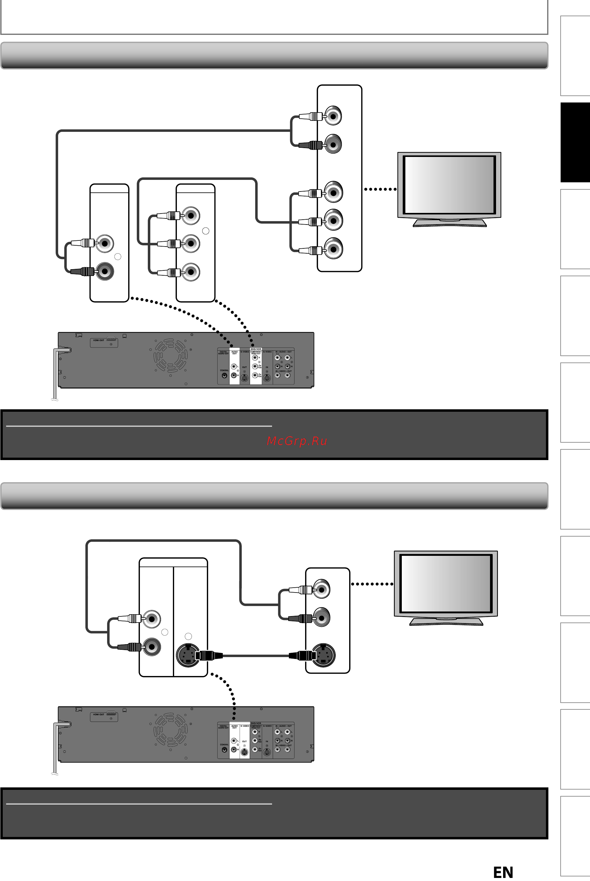 Funai ZV427FX4 [17/96] Connecting to a tv with an s video input jack