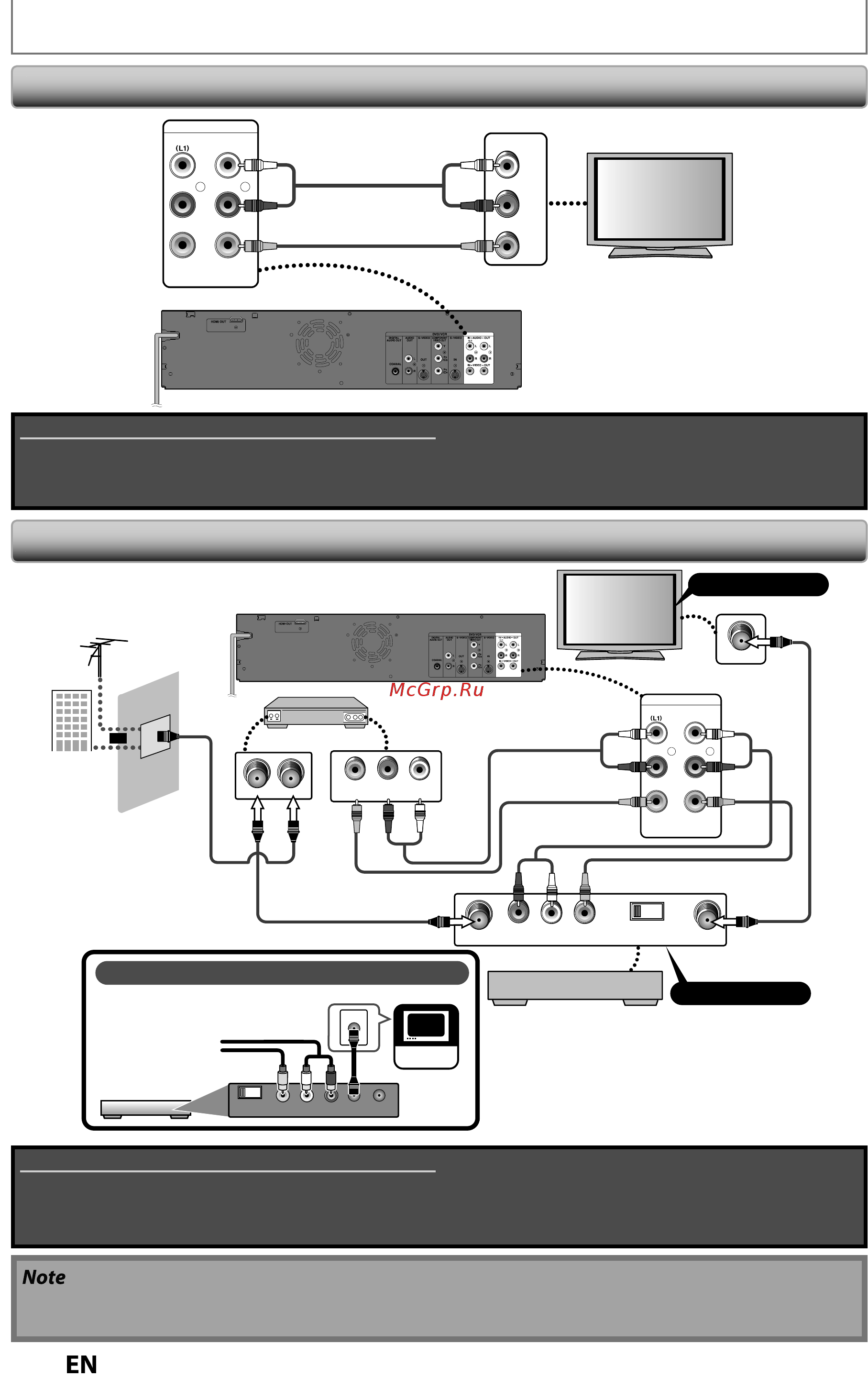 Funai ZV427FX4 [18/96] Connecting to a tv with audio video input jacks