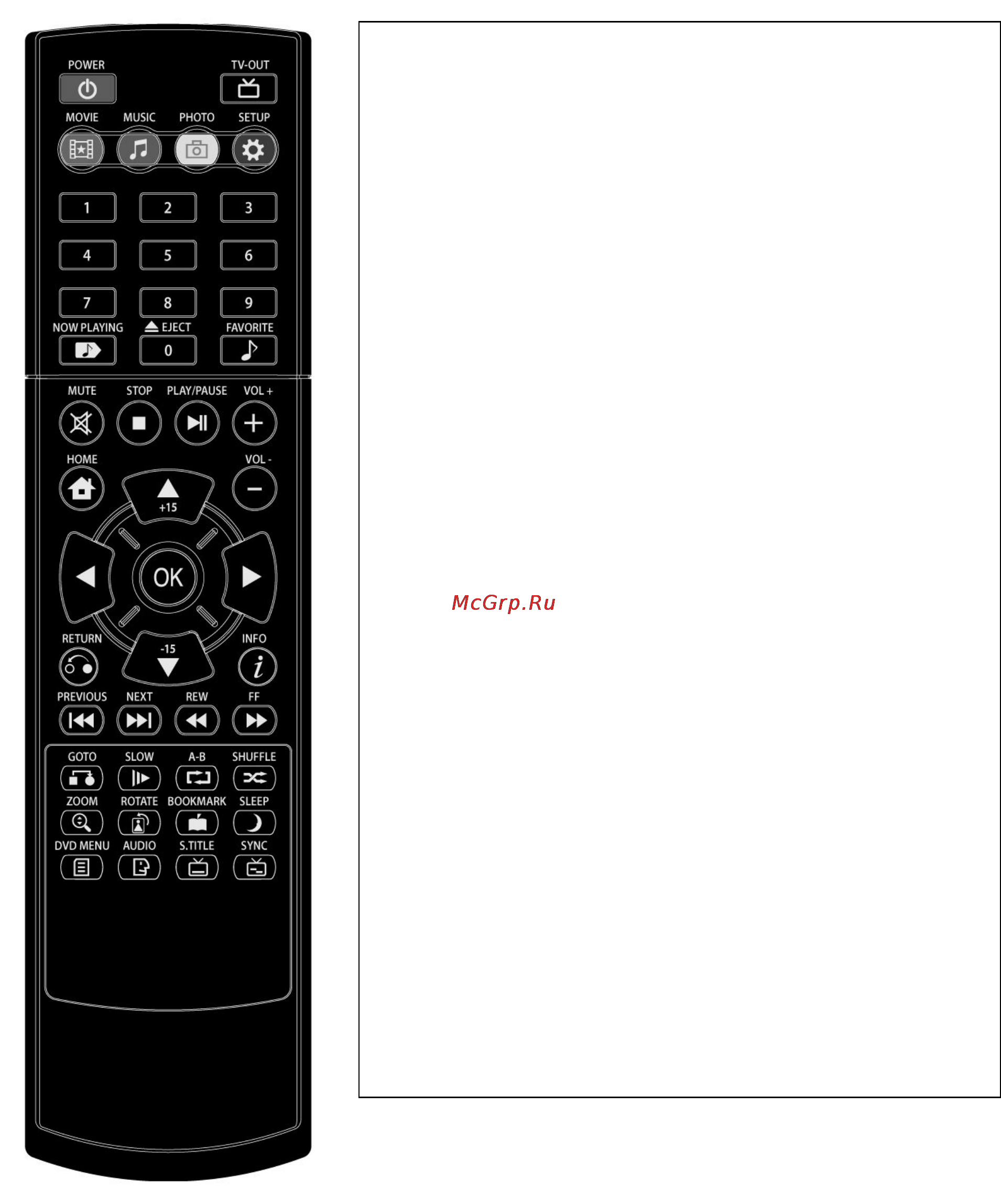 3Q F360HW 1000 [12/27] Пульт дистанционного управления