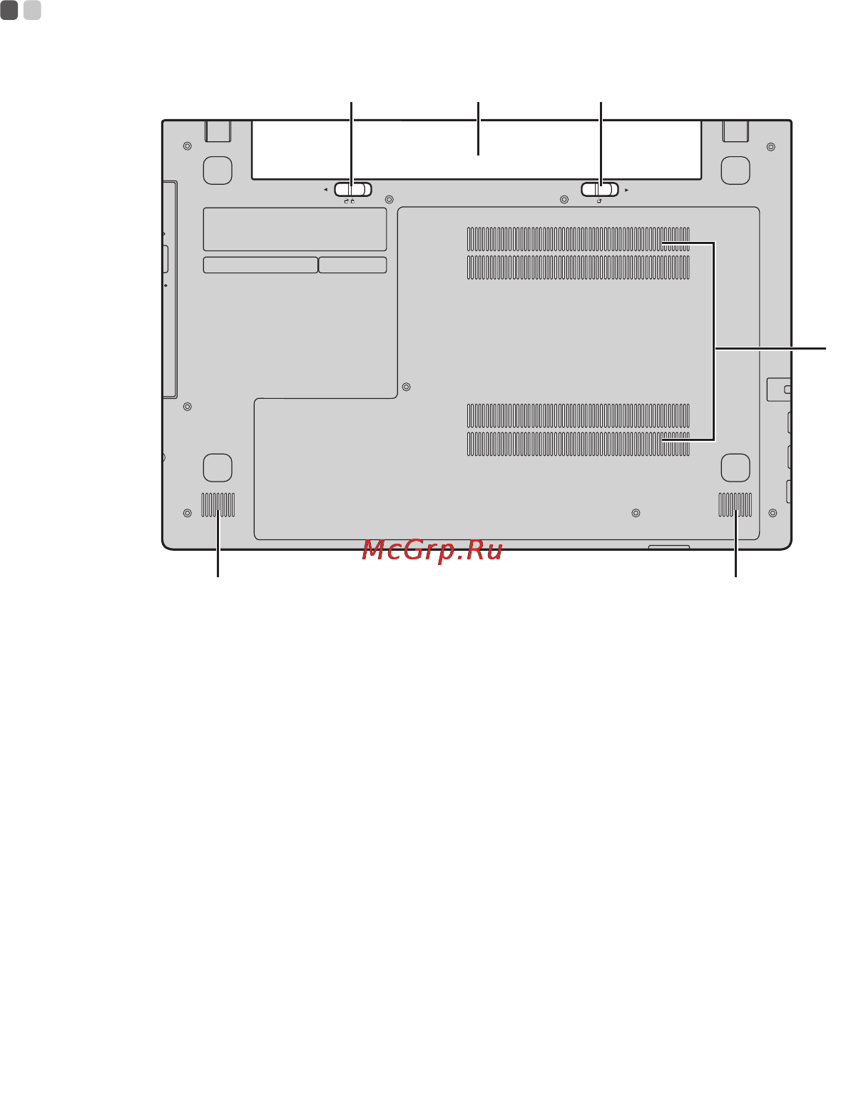 Lenovo Idea Pad S510P (59409396) [18/45] Вид снизу