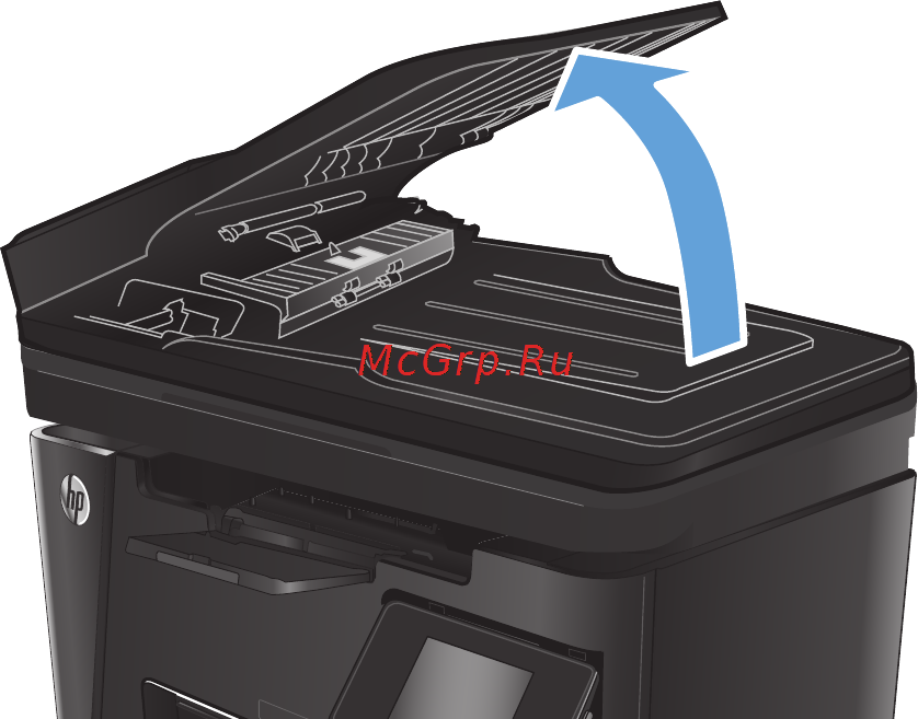 HP LaserJet Pro M125rnw [105/132] Очистите ролики подачи и разделительную пластину устройства подачи документов