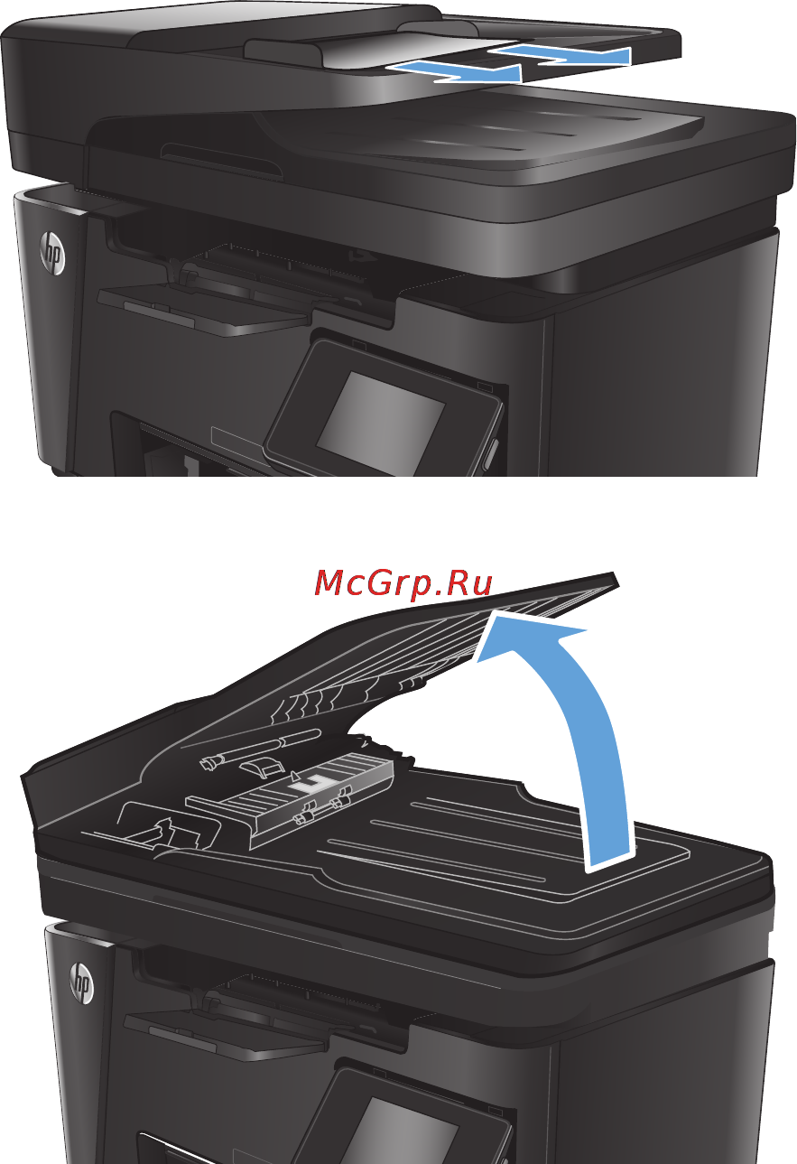 HP LaserJet Pro M125rnw [96/132] Устранение замятий в устройстве подачи документов
