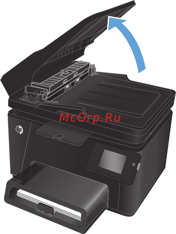 HP LaserJet Pro M176n [105/130] Очистите ролики подачи и разделительную пластину устройства подачи документов