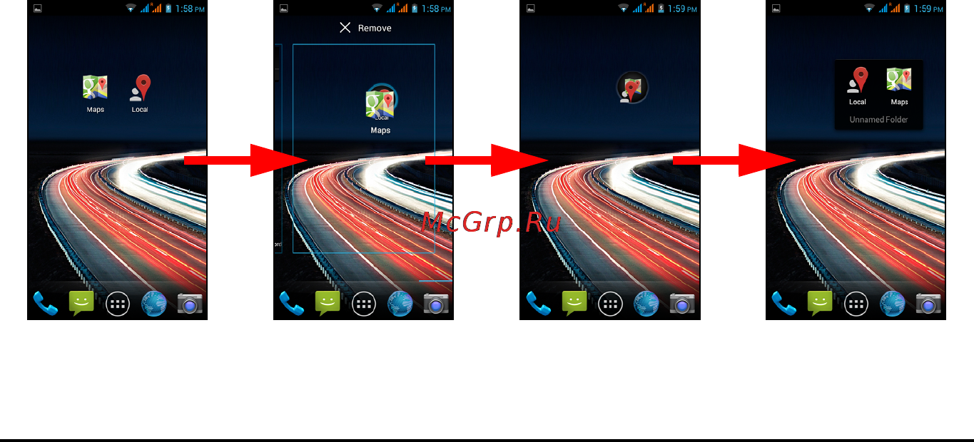 Acer Liquid Z5 Duo (Z150) Grey [15/75] Настройка начального экрана