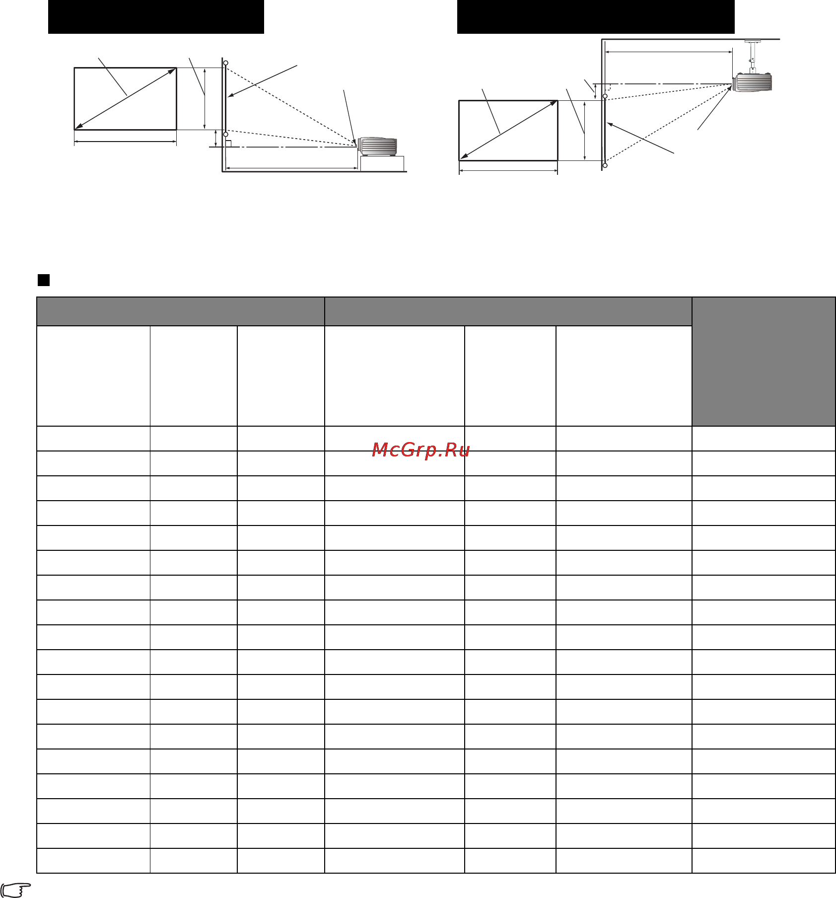 Benq W1070 [16/61] Дюймы мм