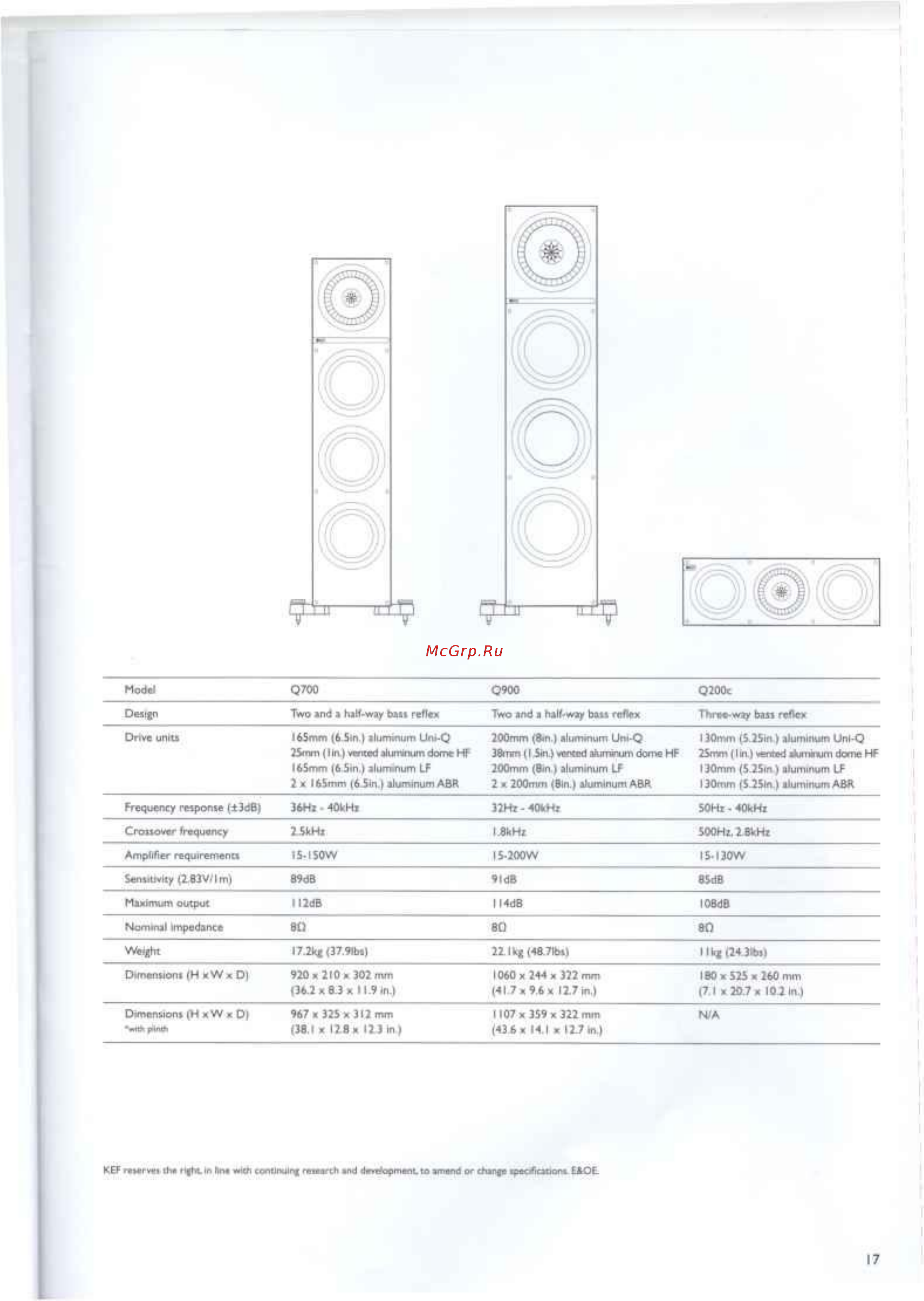 Kef Q500 Black Инструкция по эксплуатации онлайн [17/19] 94480
